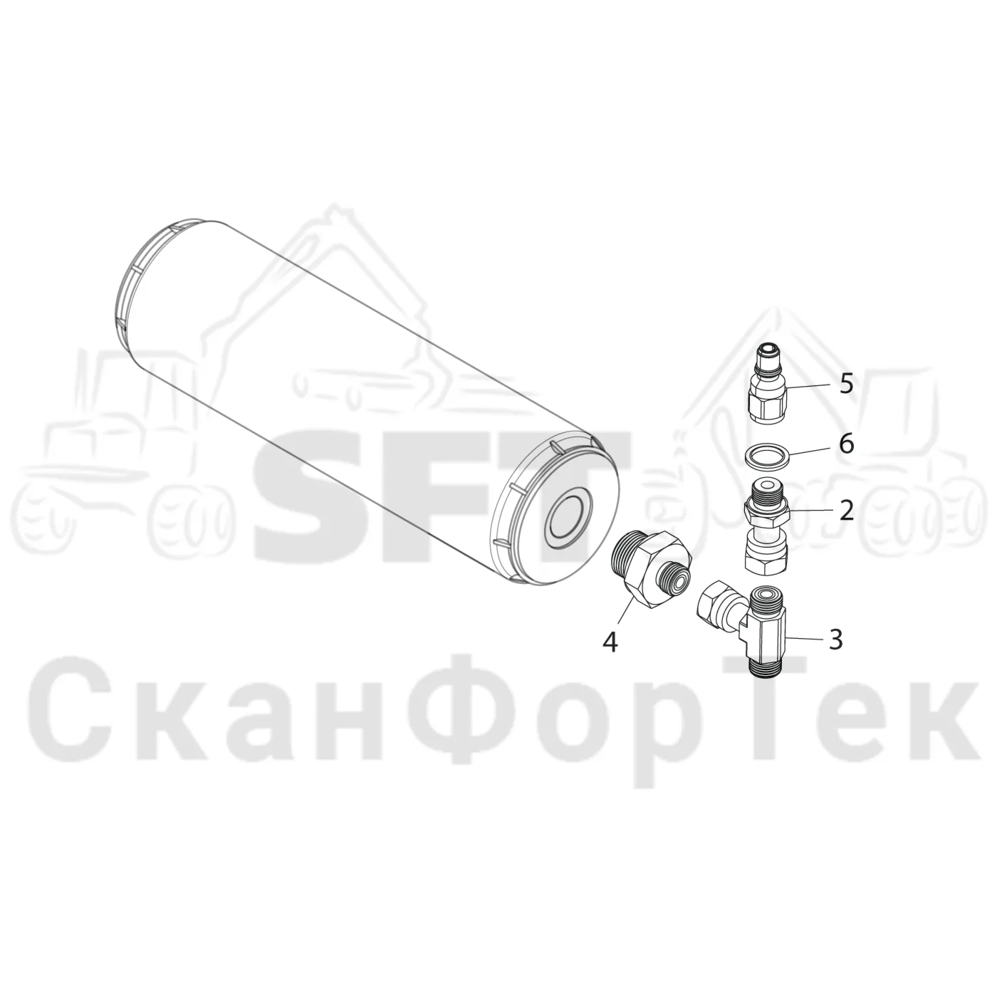 Схема: Komatsu / Лесозаготовительные машины / 931XC S/N 9313021208- / Каталог запасных частей / Лесозаготовительное оборудование / Головка лесозаготовительной машины / C144 / Каталог запасных частей / Резка / Смазка цепи, смазка / Оборудование для смазки
