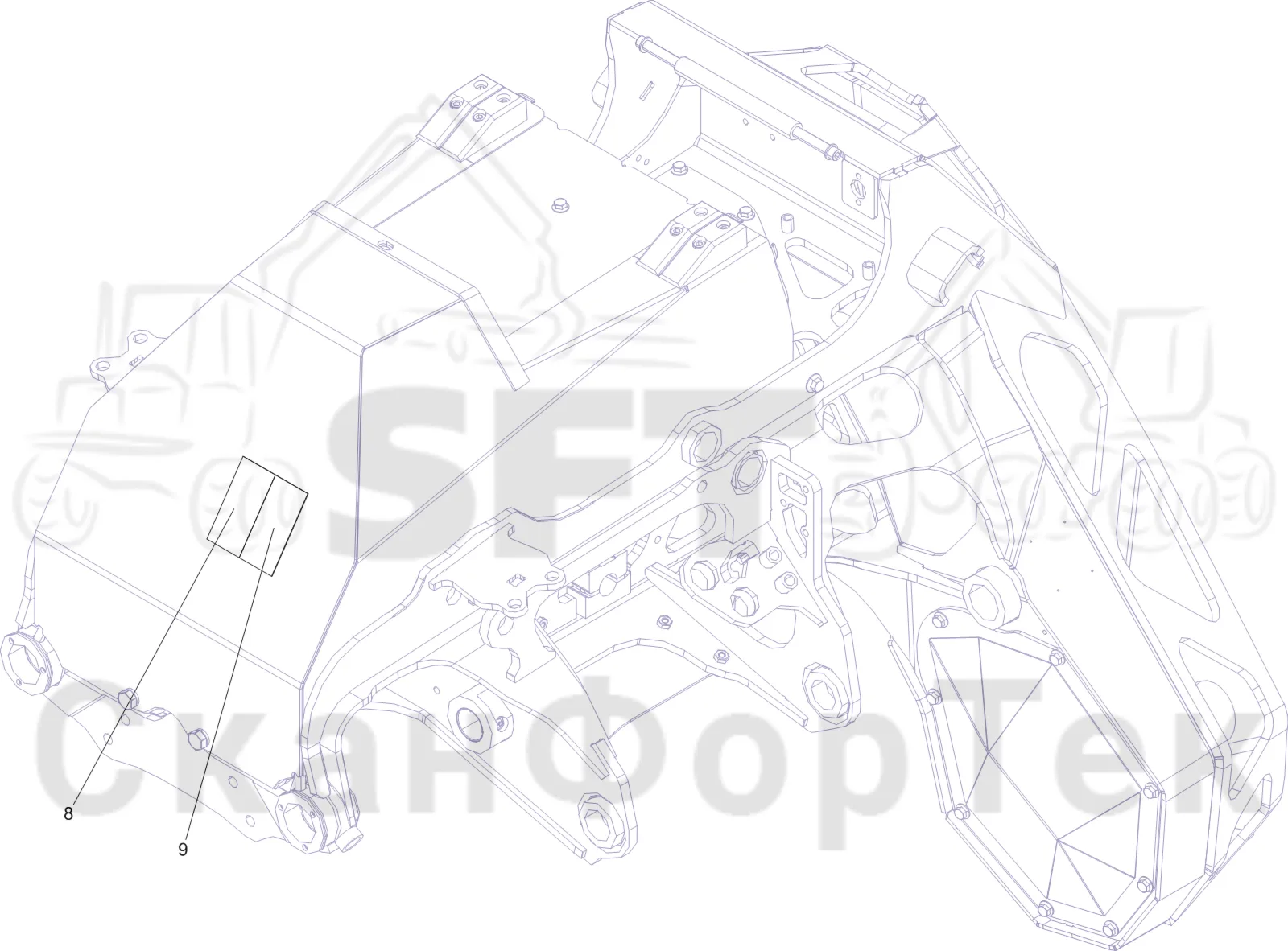 Схема: Komatsu / Лесозаготовительные машины / 931 S/N 9310021067- / Каталог запасных частей / Лесозаготовительное оборудование / Головка лесозаготовительной машины / C144 / Каталог запасных частей / шасси / Бирки / Бирки RU