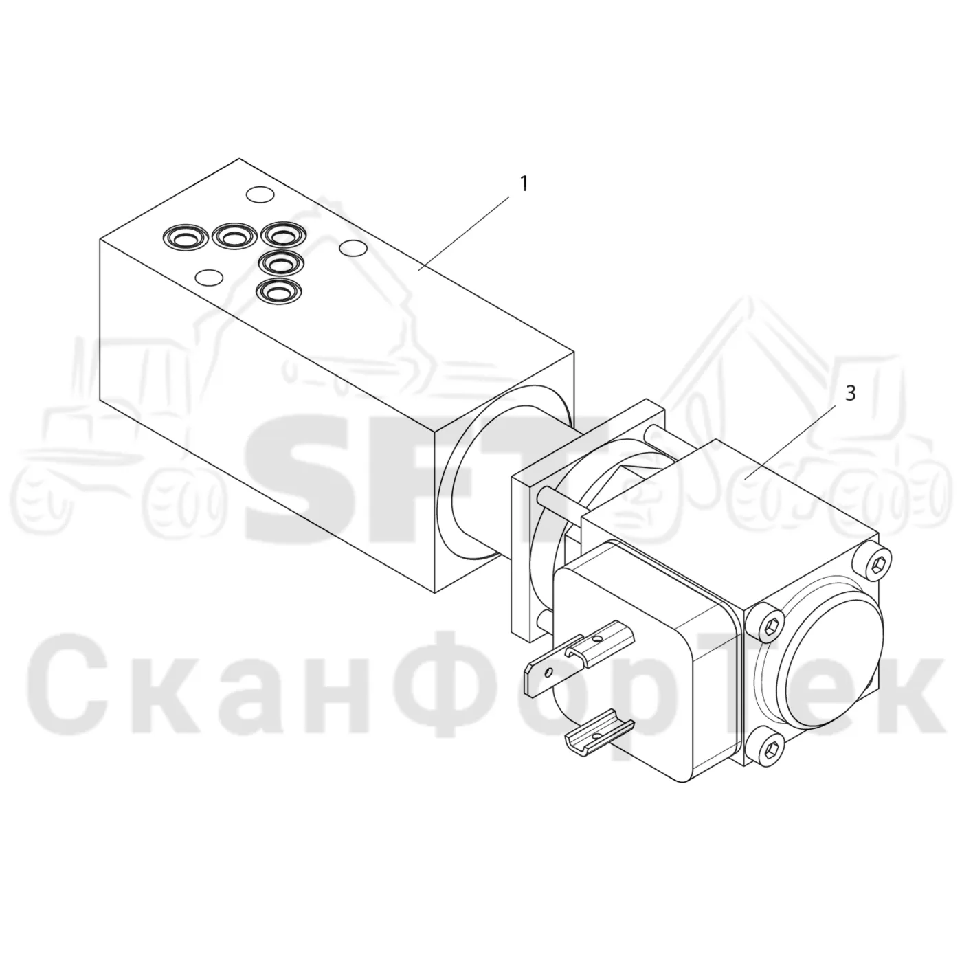 Схема: Komatsu / Головки лесозаготовительной машины / C Головки лесозаготовительной машины / C144 / Каталог запасных частей / Резка / Оборудование для смазки 1144016121- / Предохранительный клапан