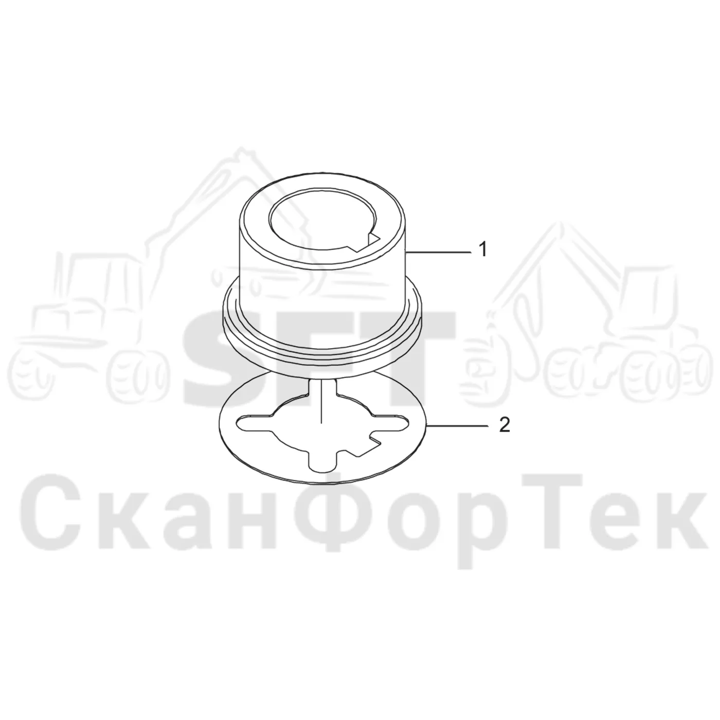 Схема: Komatsu / Лесозаготовительные машины / 911 S/N 9112062167- / Каталог запасных частей / Лесозаготовительное оборудование / Головка лесозаготовительной машины / S92 / Каталог запасных частей / Резка / Устройство резки/руководство Натяжитель цепи 3032016226- / Прокладка