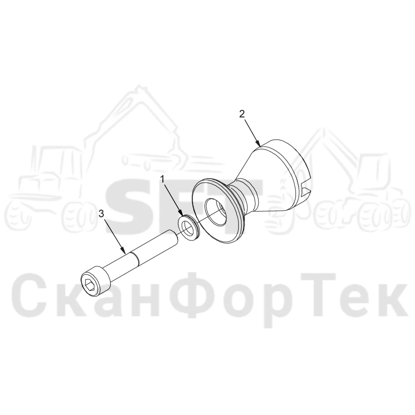 Схема: Komatsu / Лесозаготовительные машины / 901 S/N 9010053267- / Каталог запасных частей / Лесозаготовительное оборудование / Головка лесозаготовительной машины / S92 / Каталог запасных частей / Резка / Устройство резки/Автоматический натяжитель цепи / Захват цепи