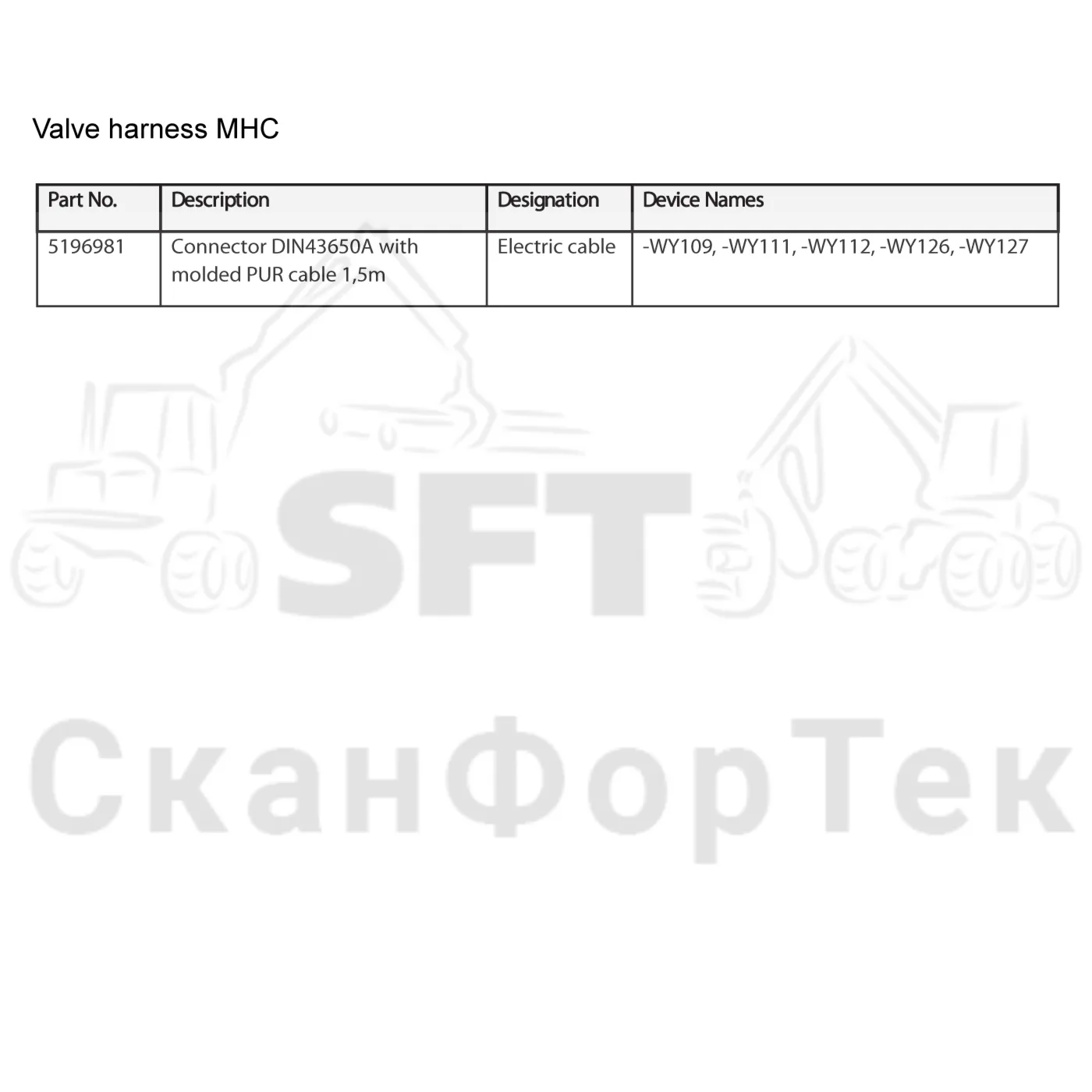 Схема: Komatsu / Головки лесозаготовительной машины / Головка лесозаготовительной машины  процессор / 378 P / Каталог запасных частей / Гидравлический клапан / Монтажная проводка клапана 3782000531- / Общий вид