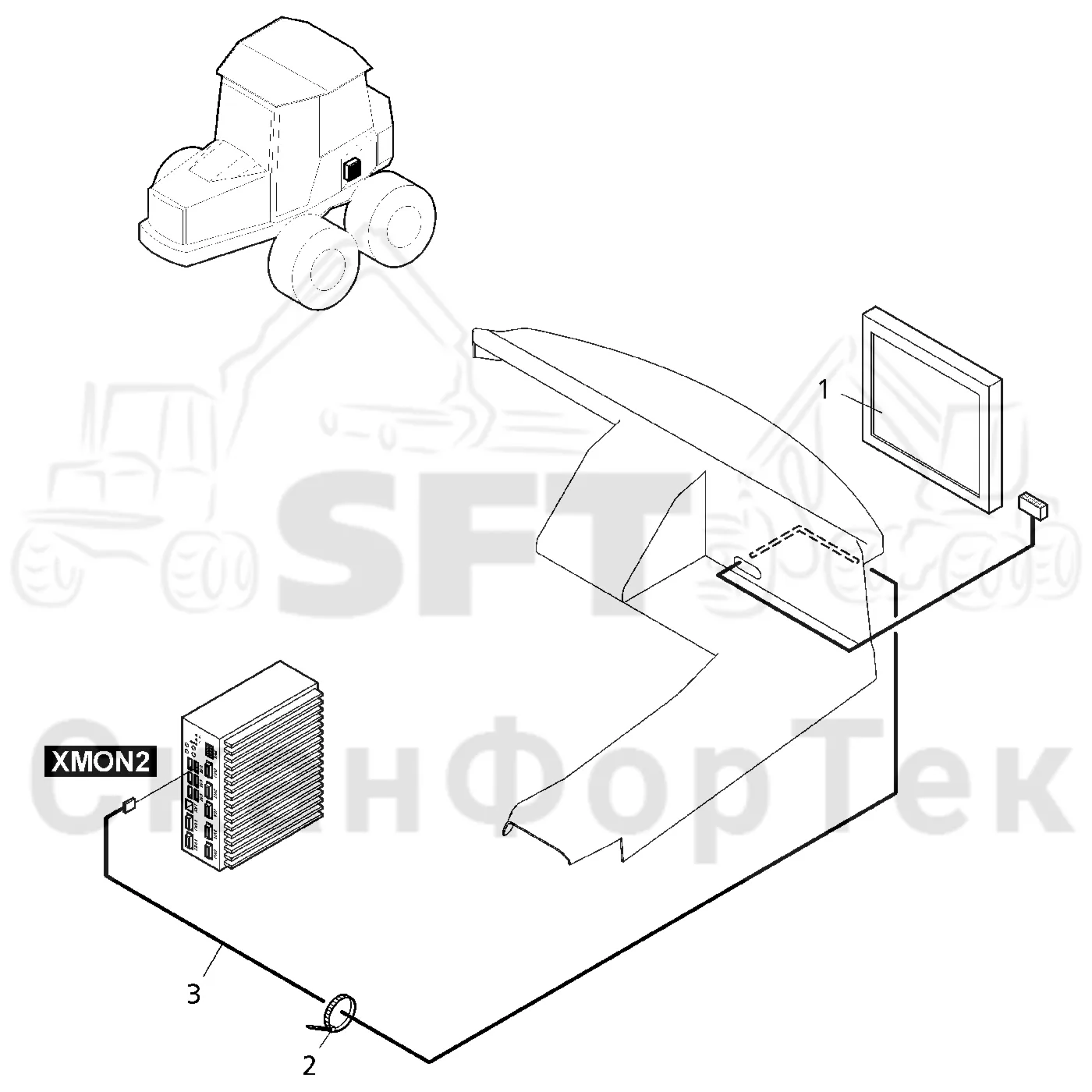 Схема: Valmet / Форвардер / Valmet 830.3 / Valmet 830.3 / Каталог запасных частей / Система управления / Компьютеры / Электрический набор PC X / Электрический набор PC X20