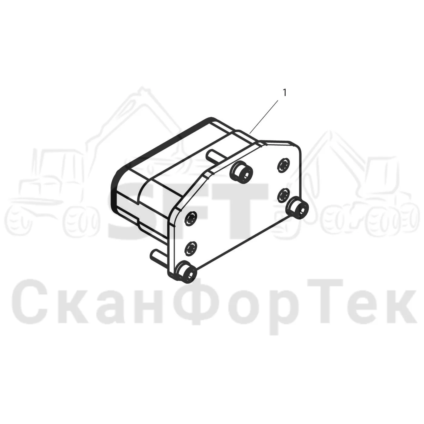 Схема: Komatsu / Форвардер / 840.4 / Каталог запасных частей / Подъемный кран / Подъемный кран Взвешивающее устройство / Сборочный комплект / Запчасть