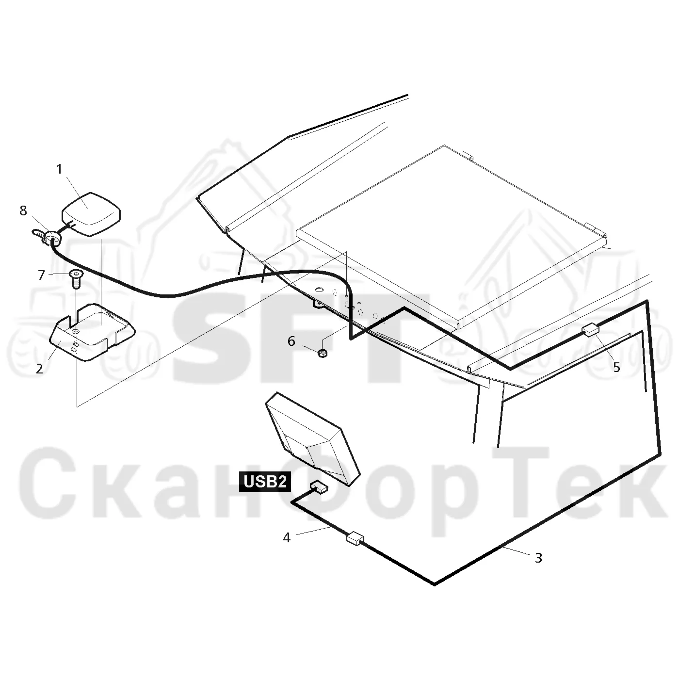 Схема: Valmet / Форвардер / Valmet 840.1 / Valmet 840.1 / Каталог запасных частей / Система управления / Компьютеры / GPS