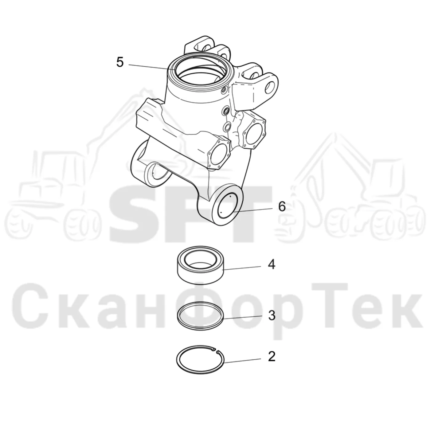 Схема: Valmet / Форвардер / Valmet 860.4 / Valmet 860.4 / Каталог запасных частей / Подъемный кран / Подъемный кран / Valmet CRF 11 Ch. V1001- / Каталог запасных частей / CRF 11 Combi ProTec Tilt / CRF 11 Combi ProTec Tilt / Подъемный кран / Система поворотного механизма / Корпус