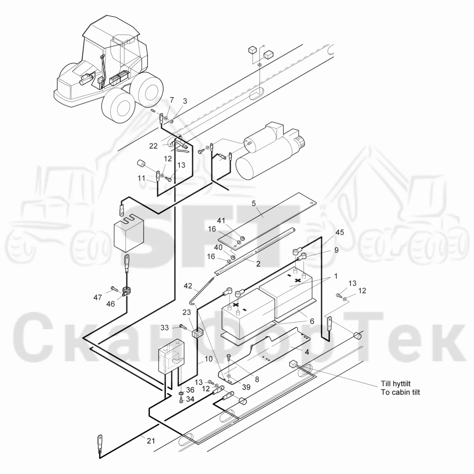Схема: Valmet / Форвардер / Valmet 840TX / Valmet 840TX / Каталог запасных частей / шасси / Электрический Оборудование / Комплект сетевого кабеля
