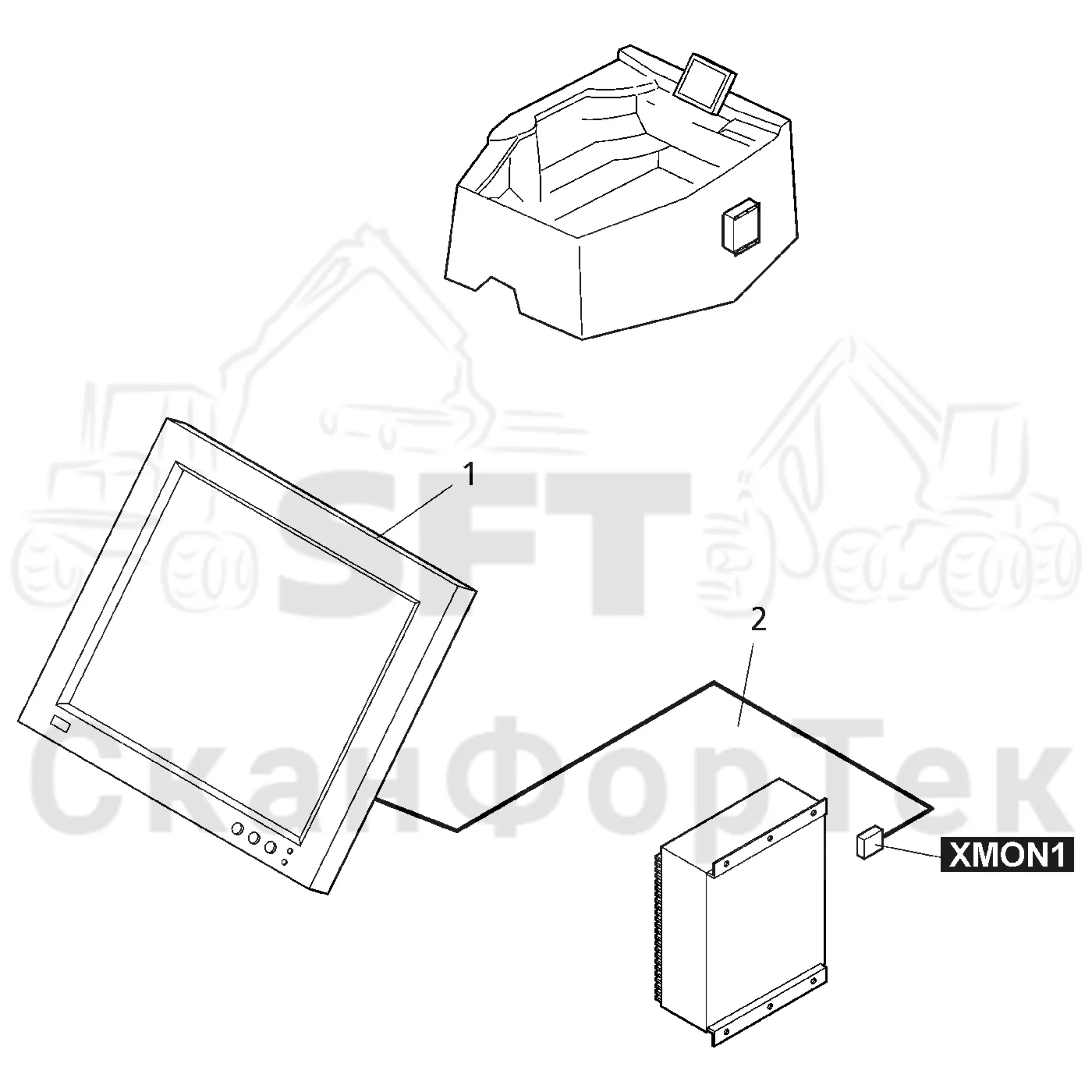 Схема: Komatsu / Форвардер / 840TX / Каталог запасных частей / Система управления / Компьютеры / Электрический набор PC X / Электрический набор PC X20  8401000382-