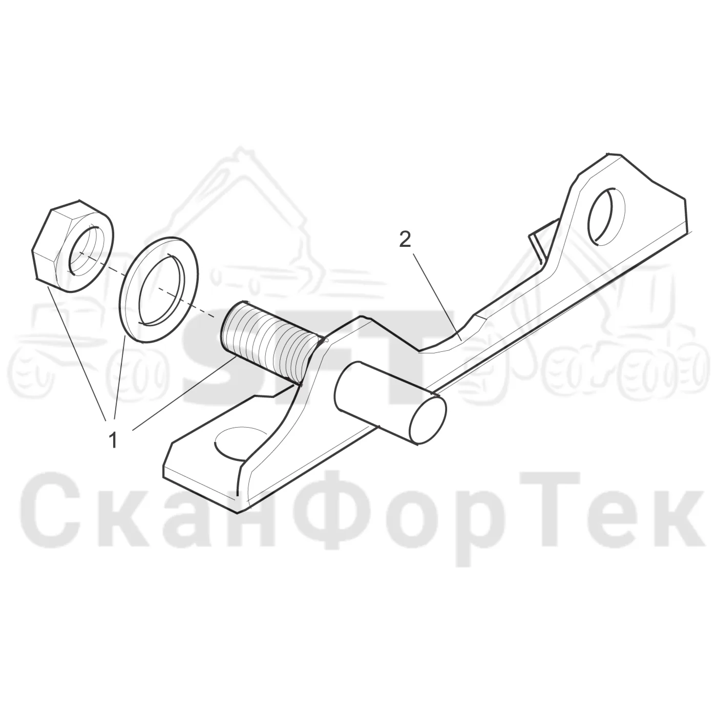 Схема: Komatsu / Форвардер / 855.1 / 855.1 / Каталог запасных частей / Гидравлика / Клапан подъемного крана / CRF 11 / Торцевая плата L90