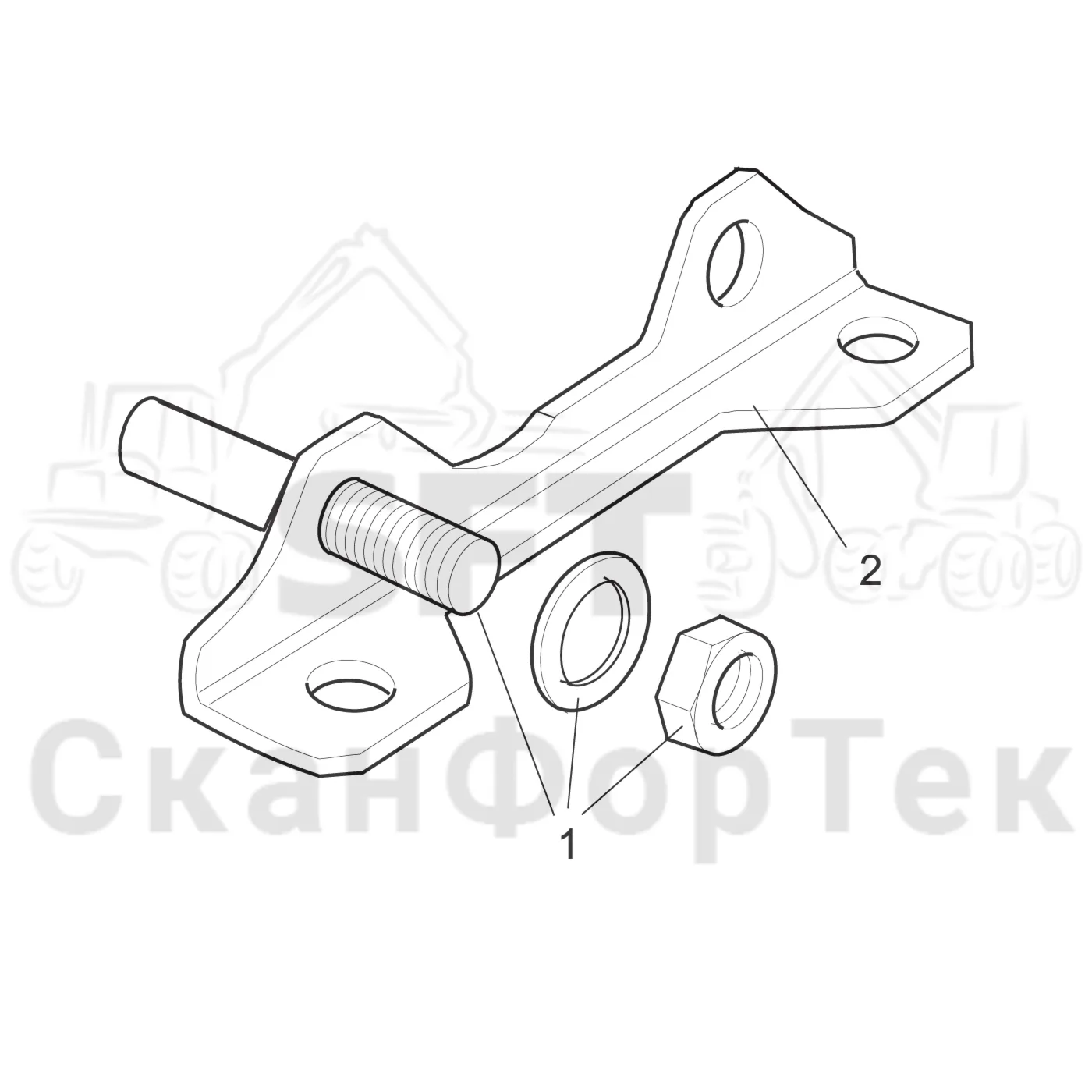 Схема: Komatsu / Форвардер / 855.1 / 855.1 / Каталог запасных частей / Гидравлика / Клапан подъемного крана / CRF 11 / Торцевая плата K220