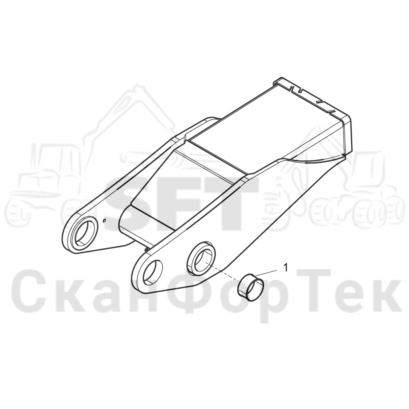 Схема: Komatsu / Форвардер / 895 / Каталог запасных частей / Подъемный кран / Основная стрела / Основная стрела / Рычаг