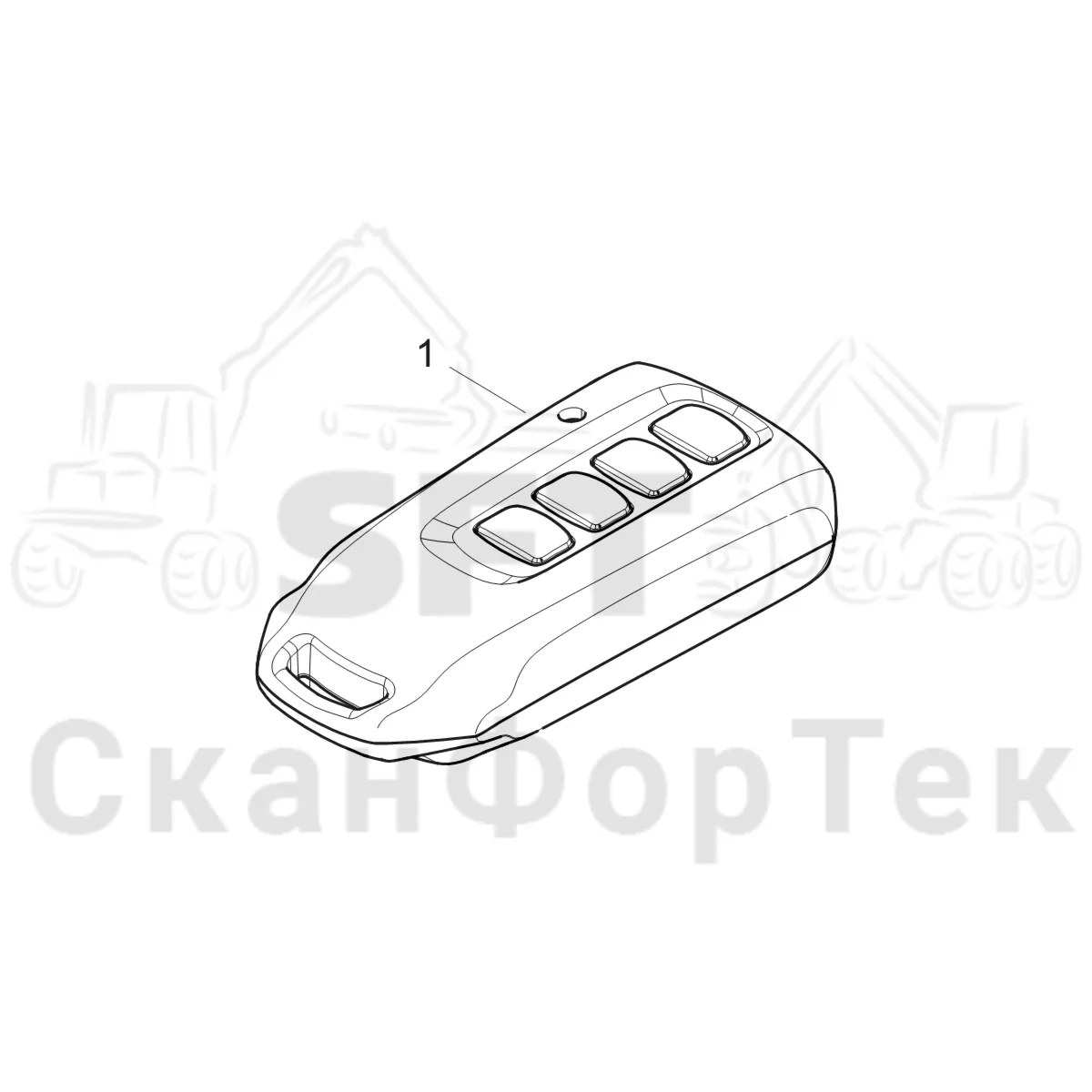 Схема: Komatsu / Форвардер / 855 S/N 8550022010- / Каталог запасных частей / Кабина / Салон / дистанционное управление / дистанционное управление