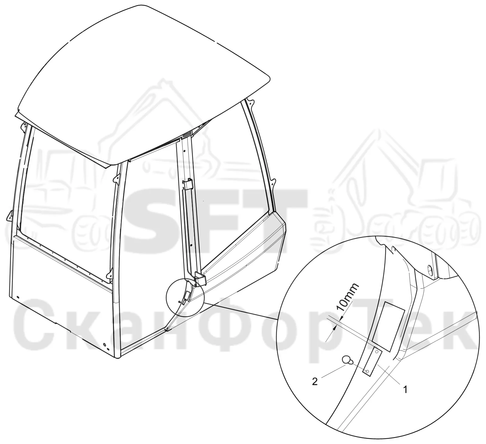 Схема: Komatsu / Форвардер / 895 S/N 8950011010- / Каталог запасных частей / шасси / Пожаротушение / Пластина / Пластина