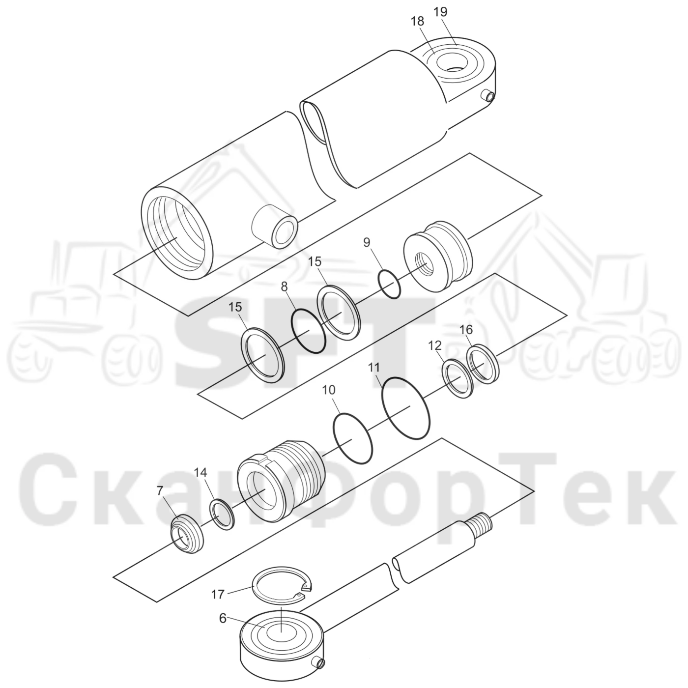 Схема: Valmet / Лесозаготовительные машины / Valmet 901.3 / Valmet 901.3 Ch. 311191- / Valmet 901.3 Ch. 311191- / Каталог запасных частей / Лесозаготовительное оборудование / Головка лесозаготовительной машины / Valmet 350.1 / Каталог запасных частей / Подача / Гидравлика открывания и закрывания роликов подачи / Гидравлика открывания и закрывания роликов подачи  111071- / Запасные части цилиндра