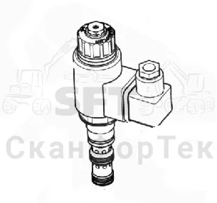 Схема: Valmet / Головки лесозаготовительной машины / Valmet 365 / Valmet 365 / Каталог запасных частей / Гидравлический клапан / Впускной - выпускной / Запчасть