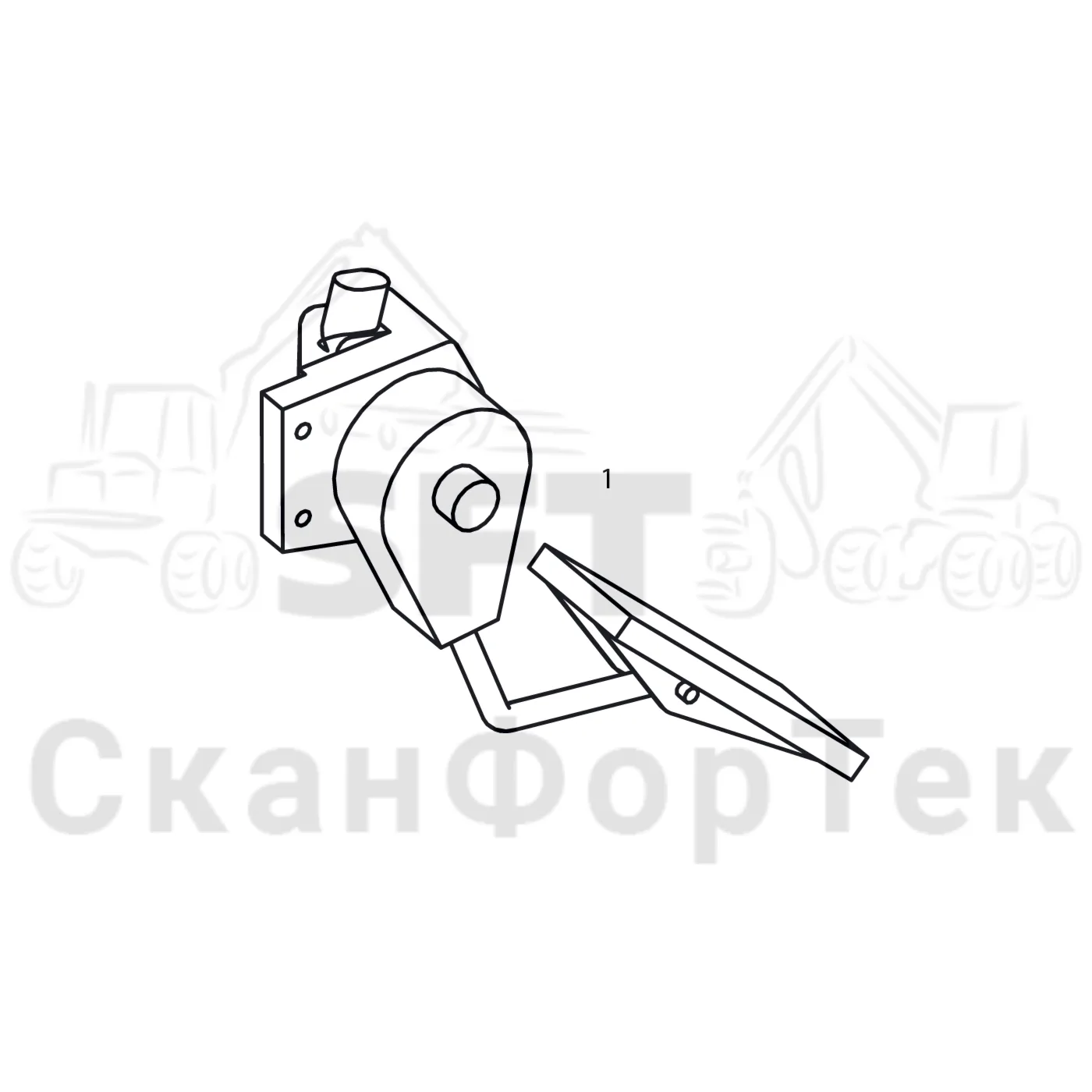 Схема: Komatsu / Форвардер / 890.3 / Каталог запасных частей / Кабина / Электрический / Комплект электрооборудования кабины / Комплект электрооборудования кабины / Педаль