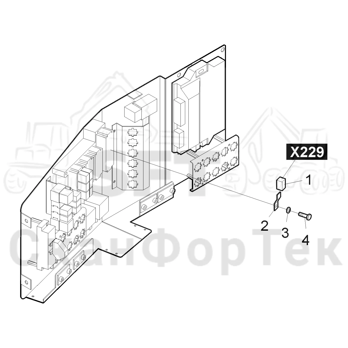 Схема: Valmet / Форвардер / Valmet 860.4 / Valmet 860.4 / Каталог запасных частей / Кабина / Электрический / Комплект электрооборудования кабины / Комплект электрооборудования кабины 8600041731- / Комплект электрооборудования