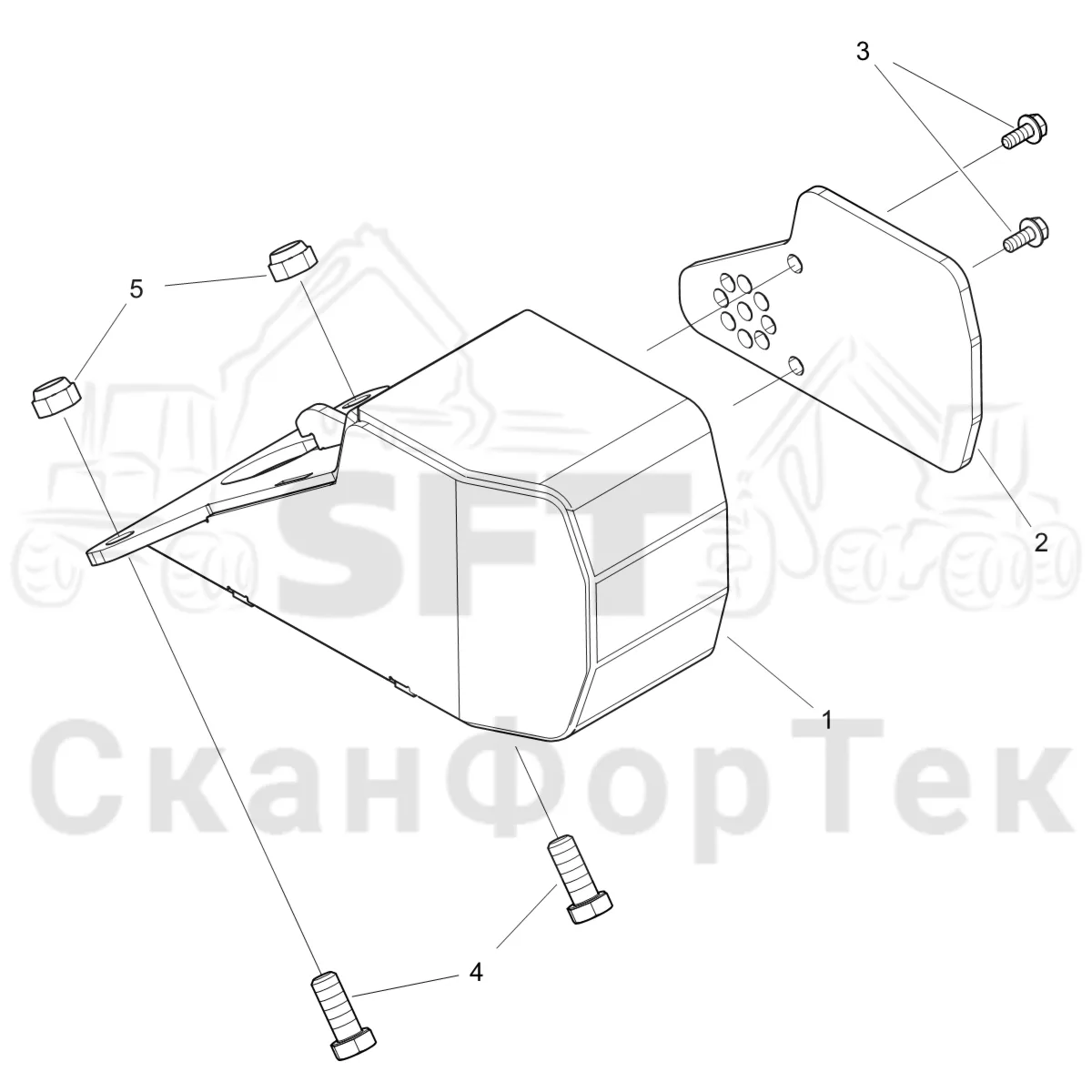 Схема: Komatsu / Форвардер / 895 S/N 8950011010- / Каталог запасных частей / шасси / Электрический Оборудование / Рабочие лампы / Рабочие лампы, LED / Монтаж