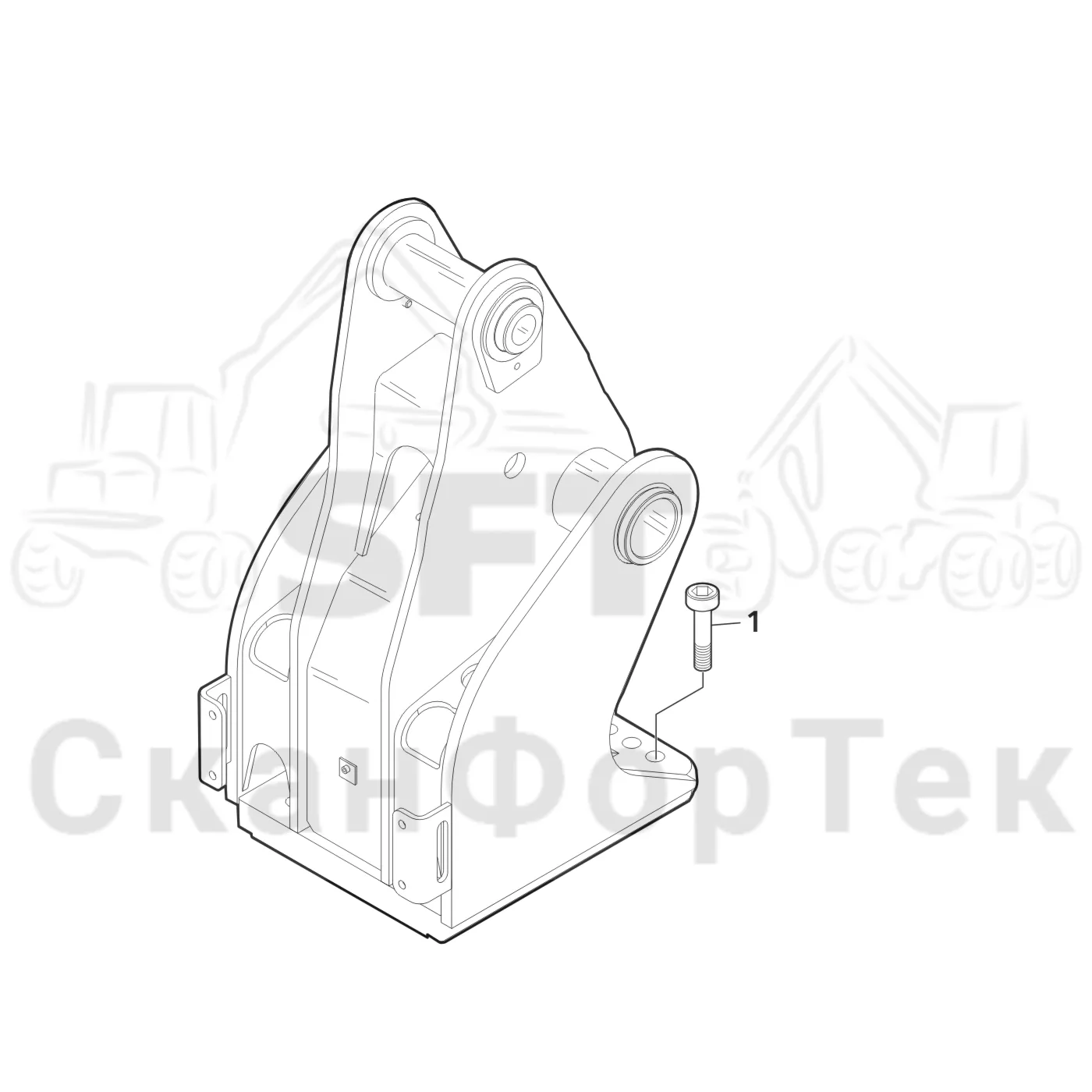 Схема: Valmet / Лесозаготовительные машины / Valmet 801 c / Valmet 801c Ch 11800- / Valmet 801c Ch 11800- / Каталог запасных частей / Подъемный кран / Крепежное оборудование