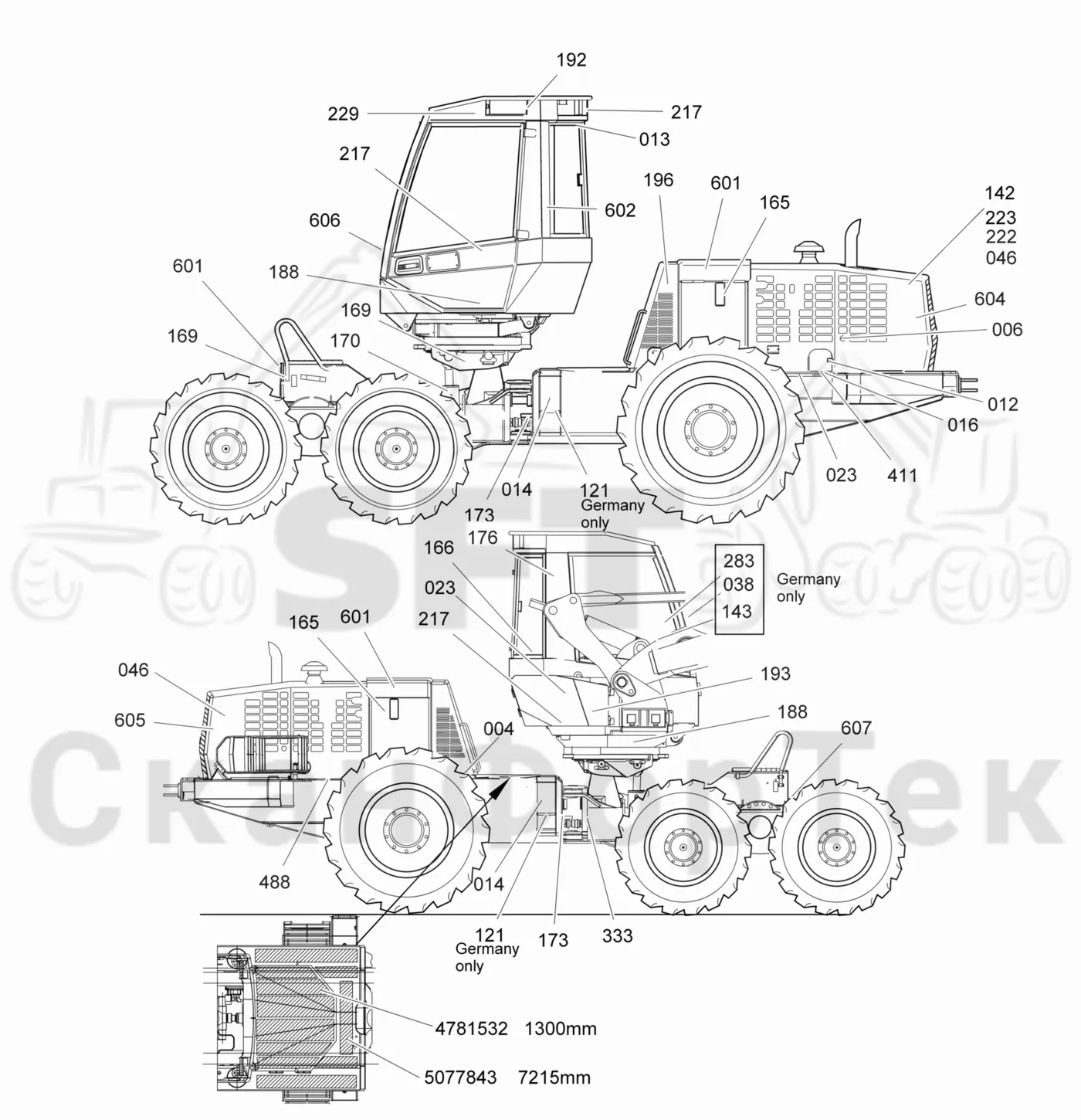 Схема: Valmet / Лесозаготовительные машины / Valmet 911.4 / Valmet 911.4 / Каталог запасных частей / Различное оборудование / Комплект бирок