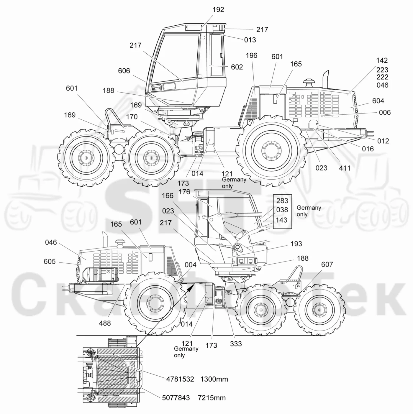 Схема: Valmet / Лесозаготовительные машины / Valmet 931 / Valmet 931 / Каталог запасных частей / Различное оборудование / Комплект бирок