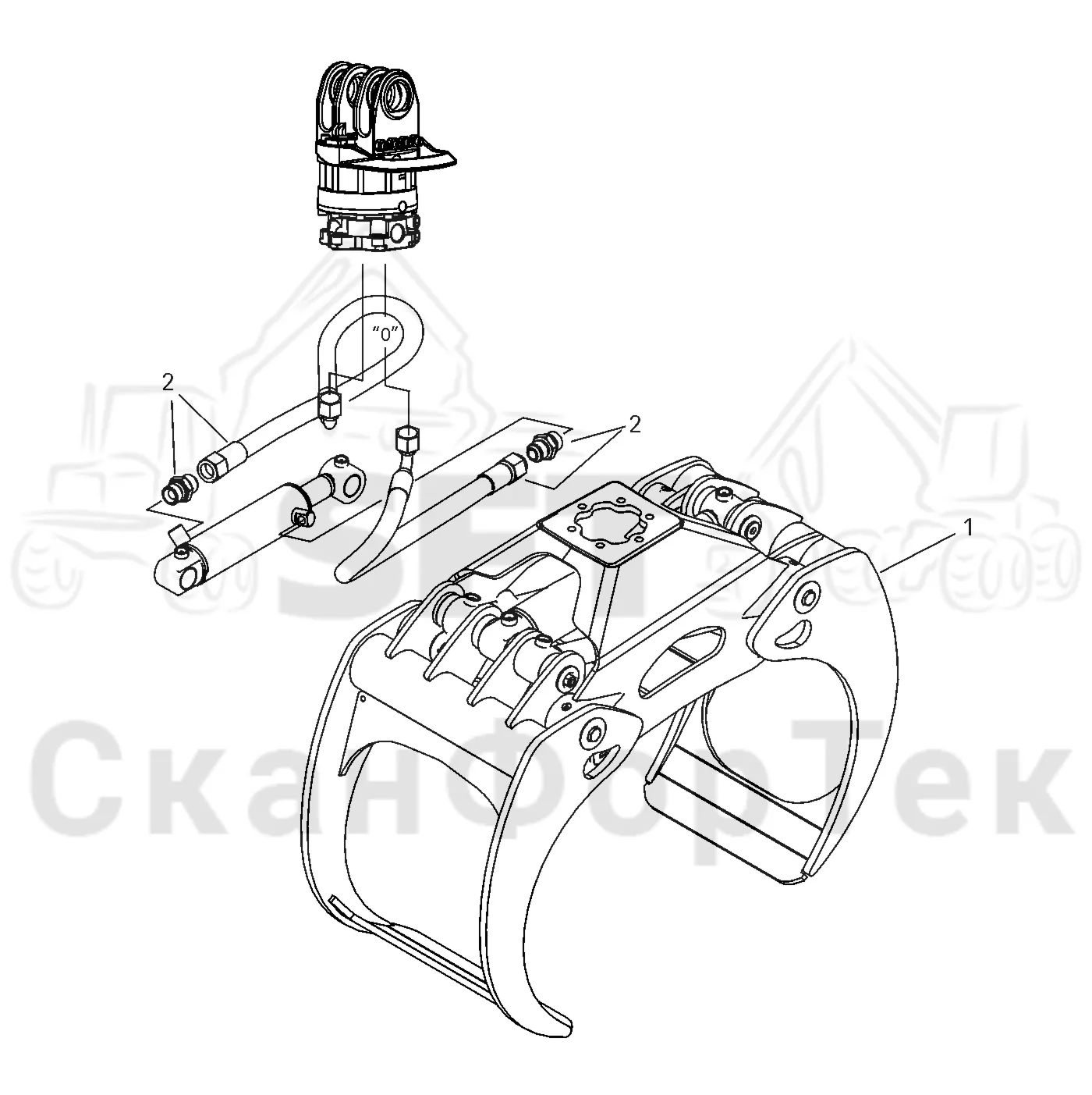 Схема: Valmet / Форвардер / Valmet 860.1 / Valmet 860.1   Ch. 115421- / Valmet 860.1  Ch. 115421- / Каталог запасных частей / Оборудование захвата / Захват G 40