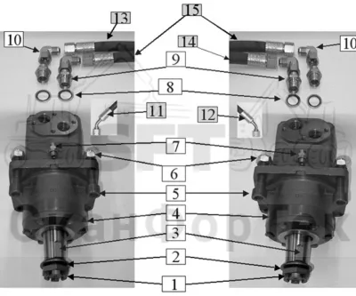 Схема: Valmet / Форвардер / Valmet 830 / Valmet 830 / Каталог запасных частей / Оборудование захвата / Захват / Valmet 801c Ch -11730 / Каталог запасных частей / Лесозаготовительное оборудование / Головка лесозаготовительной машины / Valmet 330 / Каталог запасных частей / Подача / Гидравлический мотор