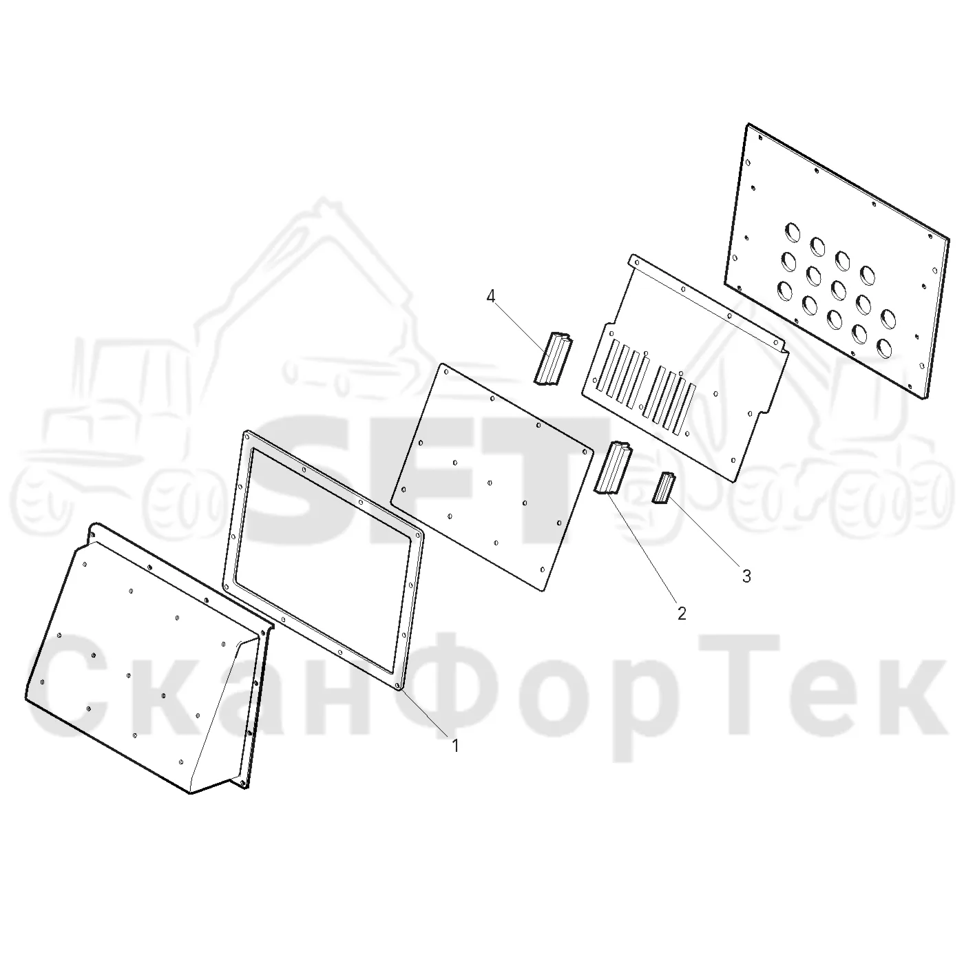 Схема: Valmet / Головки лесозаготовительной машины / Valmet 370 / Valmet 370 Ch 11601- / Valmet 370 Ch 11601- / Valmet 370 11601- / Каталог запасных частей / Система управления / Компьютер