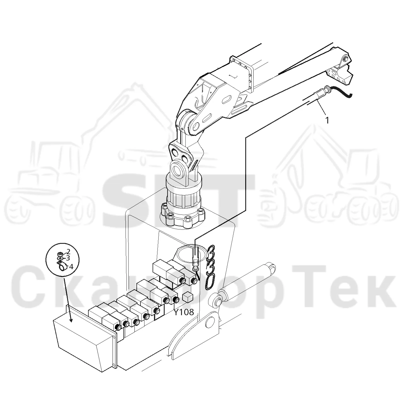 Схема: Valmet / Лесозаготовительные машины / Valmet 801 c / Valmet 801c Ch 11800- / Valmet 801c Ch 11800- / Каталог запасных частей / Лесозаготовительное оборудование / Головка лесозаготовительной машины / Valmet 330.1 / Каталог запасных частей / Гидравлический клапан / Комплект электрооборудования клапана -111752