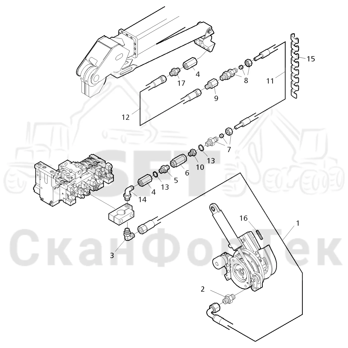 Схема: Valmet / Лесозаготовительные машины / Valmet 911.3 / Valmet 911.3 Ch - 311370 / Valmet 911.3 Ch - 311370 / Каталог запасных частей / Лесозаготовительное оборудование / Головка лесозаготовительной машины / Valmet 350 / Каталог запасных частей / Резка / Корчевка пней