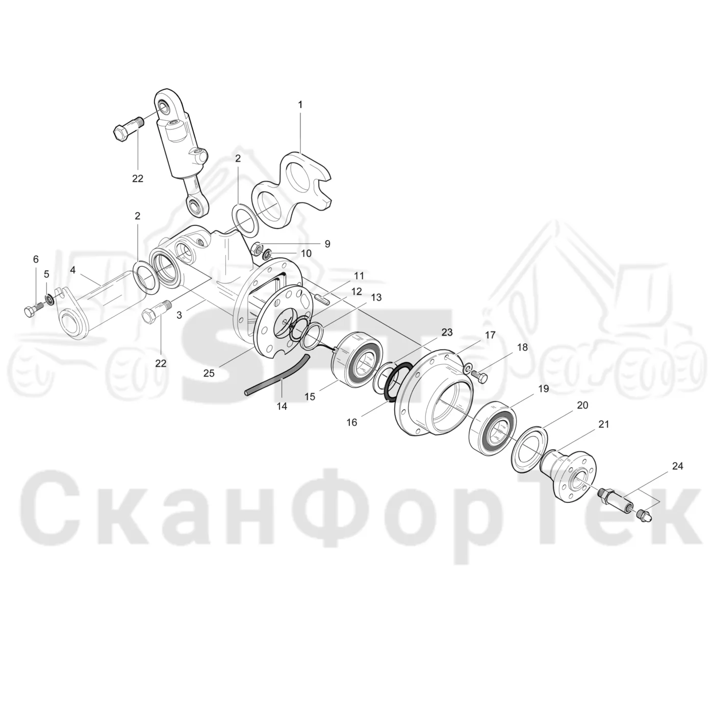 Схема: Valmet / Лесозаготовительные машины / Valmet 911.1 / Valmet 911.1 Ch 113011- / Valmet 911.1 Ch 113011- / Каталог запасных частей / Лесозаготовительное оборудование / Головка лесозаготовительной машины / Valmet 360.1 / Valmet 360.1 / Valmet 360.1 Ch. 111831- / Каталог запасных частей / Измерение / Измерение длины 111871-