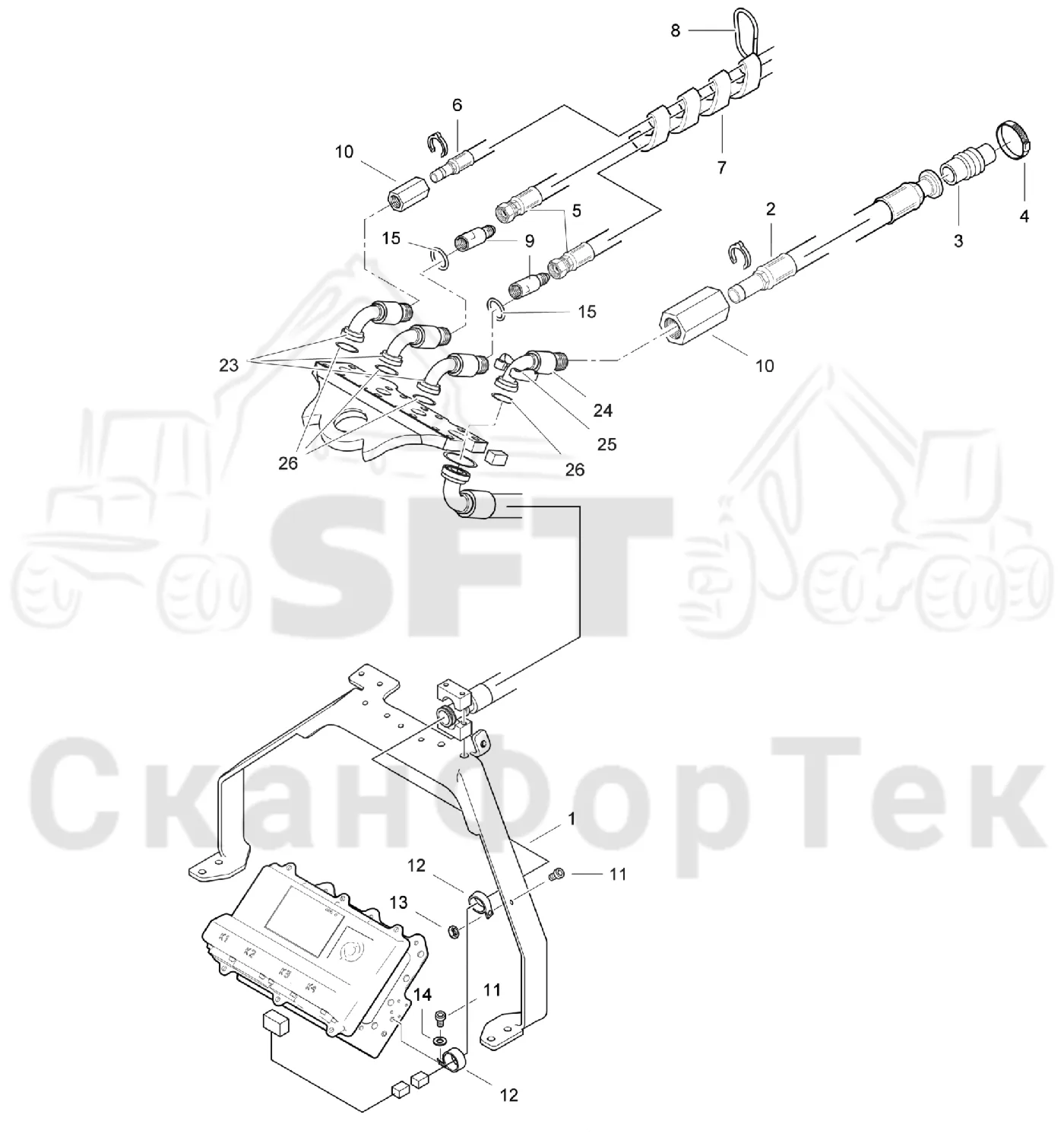 Схема: Valmet / Лесозаготовительные машины / Valmet 911.3 / Valmet 911.3 Ch - 311370 / Valmet 911.3 Ch - 311370 / Каталог запасных частей / Лесозаготовительное оборудование / Головка лесозаготовительной машины / Valmet 360.2 / Каталог запасных частей / Поворотные устройства и звенья / Головка подъемного крана 1600