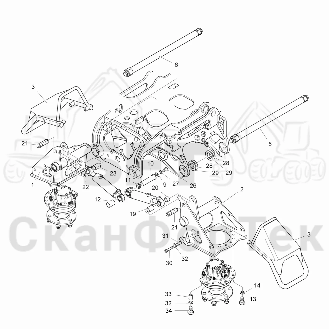 Схема: Valmet / Лесозаготовительные машины / Valmet 931 / Valmet 931 / Каталог запасных частей / Лесозаготовительное оборудование / Головка лесозаготовительной машины / Valmet 365 / Каталог запасных частей / Подача / шасси подающего ролика