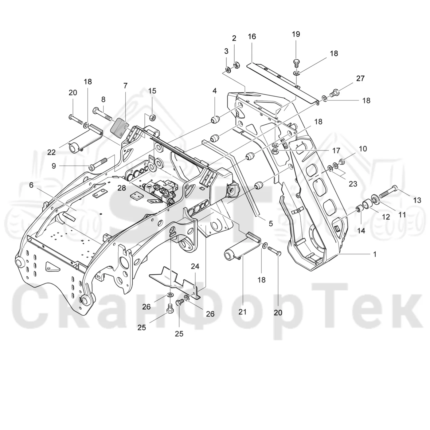 Схема: Valmet / Лесозаготовительные машины / Valmet 941 / Valmet 941 Ch -12070 / Valmet 941 Ch -12070 / Каталог запасных частей / Лесозаготовительное оборудование / Головка лесозаготовительной машины / Valmet 370.1 / Valmet 370.1 / Upgrade kit to .2 version / Каталог запасных частей / шасси / шасси