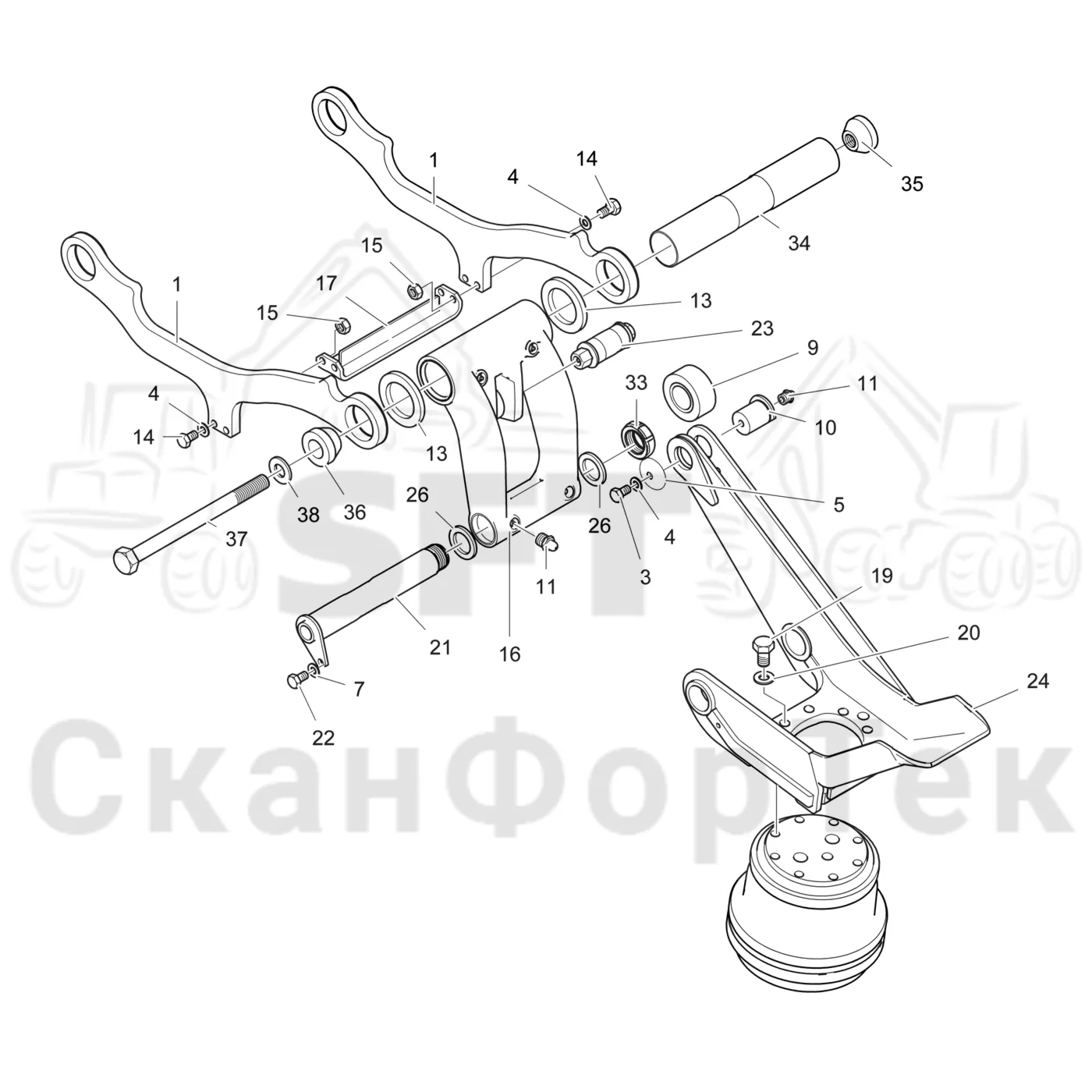 Схема: Valmet / Лесозаготовительные машины / Valmet 941 / Valmet 941 Ch -12070 / Valmet 941 Ch -12070 / Каталог запасных частей / Лесозаготовительное оборудование / Головка лесозаготовительной машины / Valmet 370.1 / Valmet 370.1 / Upgrade kit to .2 version / Каталог запасных частей / Подача / шасси подающего ролика