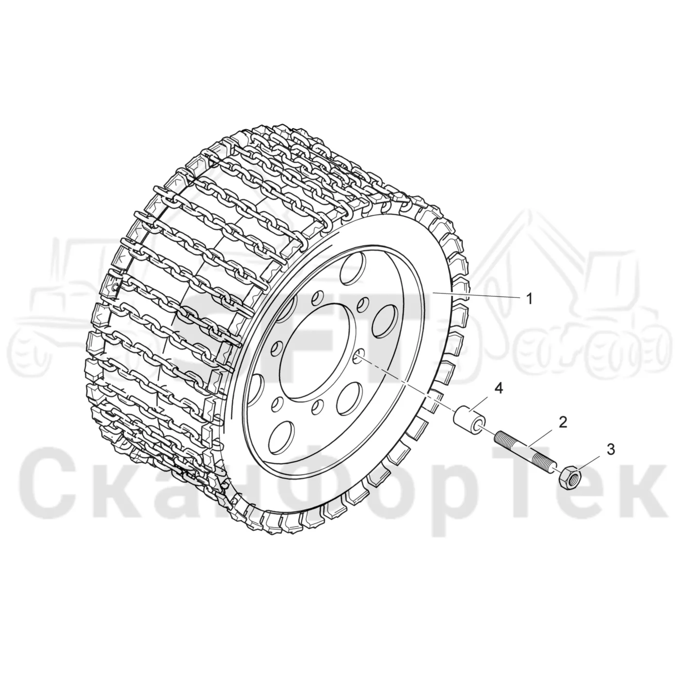 Схема: Valmet / Лесозаготовительные машины / Valmet 941 / Valmet 941 Ch -12070 / Valmet 941 Ch -12070 / Каталог запасных частей / Лесозаготовительное оборудование / Головка лесозаготовительной машины / Valmet 370.2 / Каталог запасных частей / Подача / Подающие ролики VFR 7011