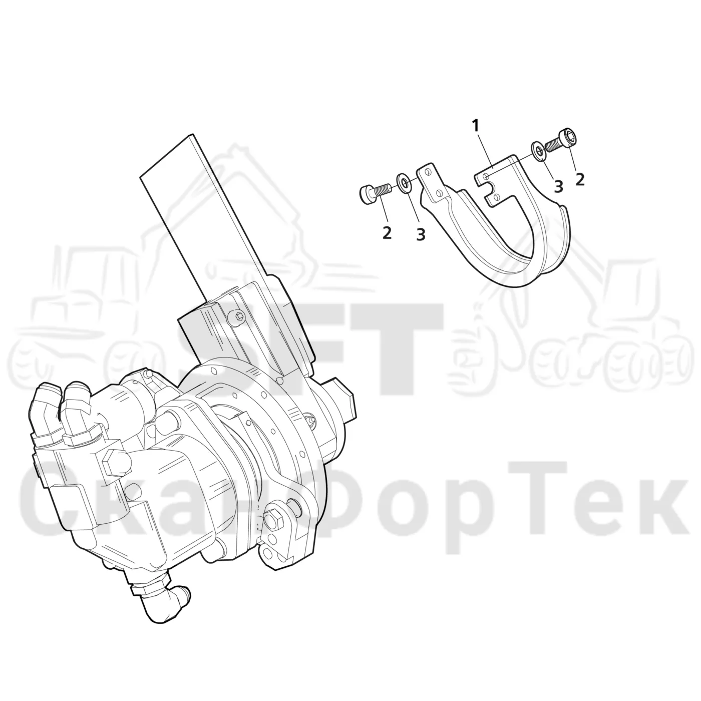 Схема: Valmet / Лесозаготовительные машины / Valmet 941 / Valmet 941 Ch -12070 / Valmet 941 Ch -12070 / Каталог запасных частей / Лесозаготовительное оборудование / Головка лесозаготовительной машины / Valmet 370.2 / Каталог запасных частей / Резка / Chain guard -211961