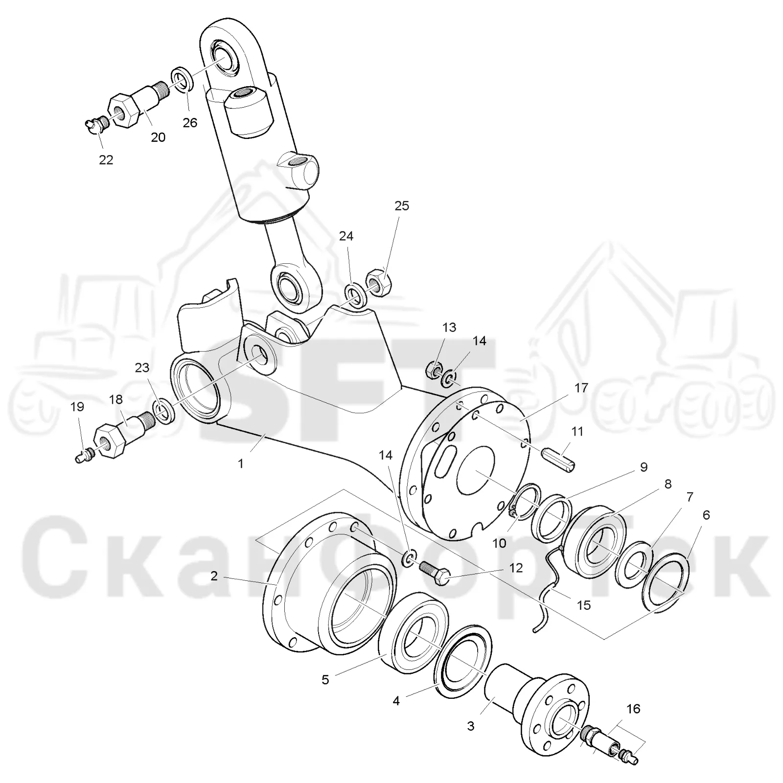 Схема: Valmet / Лесозаготовительные машины / Valmet 941 / Valmet 941 Ch -12070 / Valmet 941 Ch -12070 / Каталог запасных частей / Лесозаготовительное оборудование / Головка лесозаготовительной машины / Valmet 370.2 / Каталог запасных частей / Измерение / Измерение длины 212101-