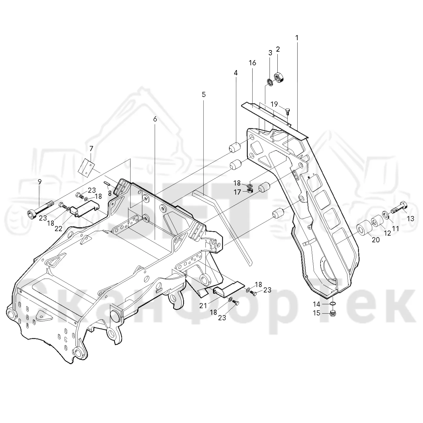 Схема: Valmet / Лесозаготовительные машины / Valmet 921 / Valmet 921 Ch -13270 / Valmet 921 Ch -13270 / Каталог запасных частей / Лесозаготовительное оборудование / Головка лесозаготовительной машины / Valmet 370 / Valmet 370 / Valmet 370 Ch. -11549 / Valmet 370 -11549 / Каталог запасных частей / шасси / шасси