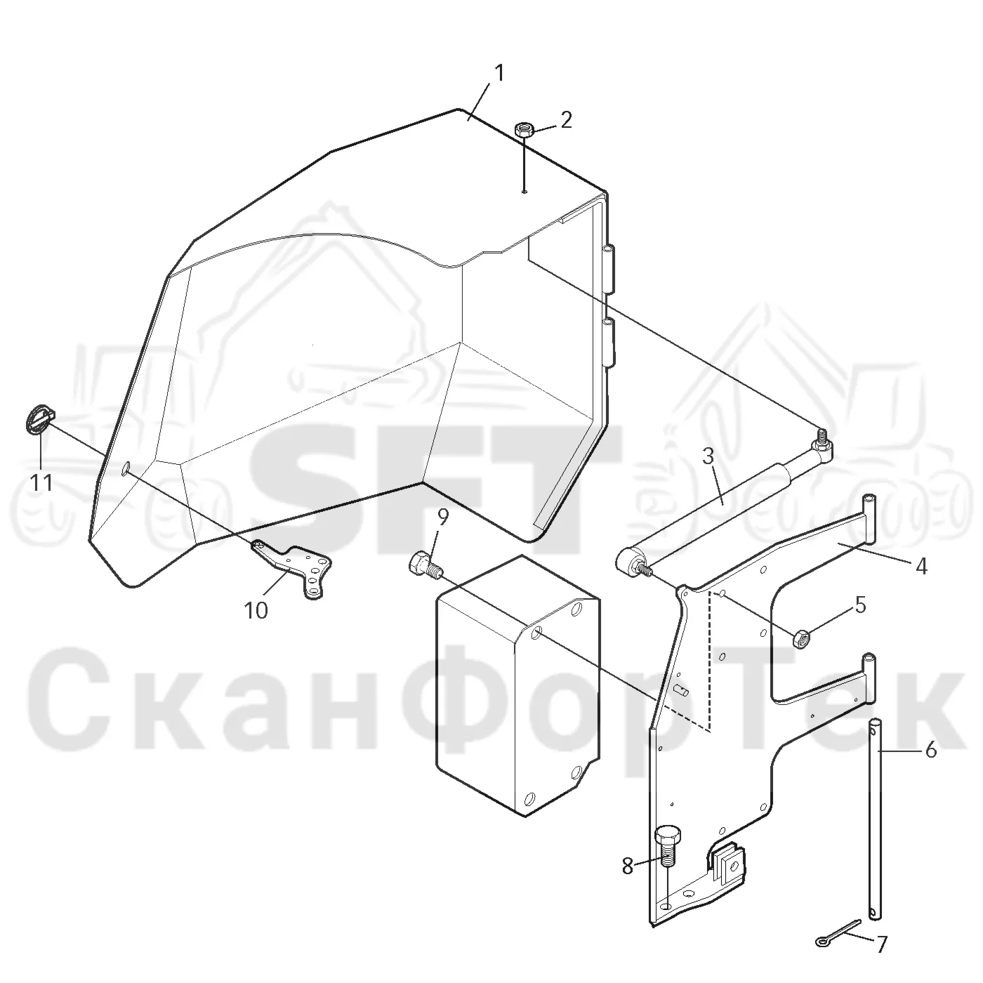 Схема: Valmet / Лесозаготовительные машины / Valmet 801 c / Valmet 801c Ch 11800- / Valmet 801c Ch 11800- / Каталог запасных частей / Гидравлика / Капот, узел клапана
