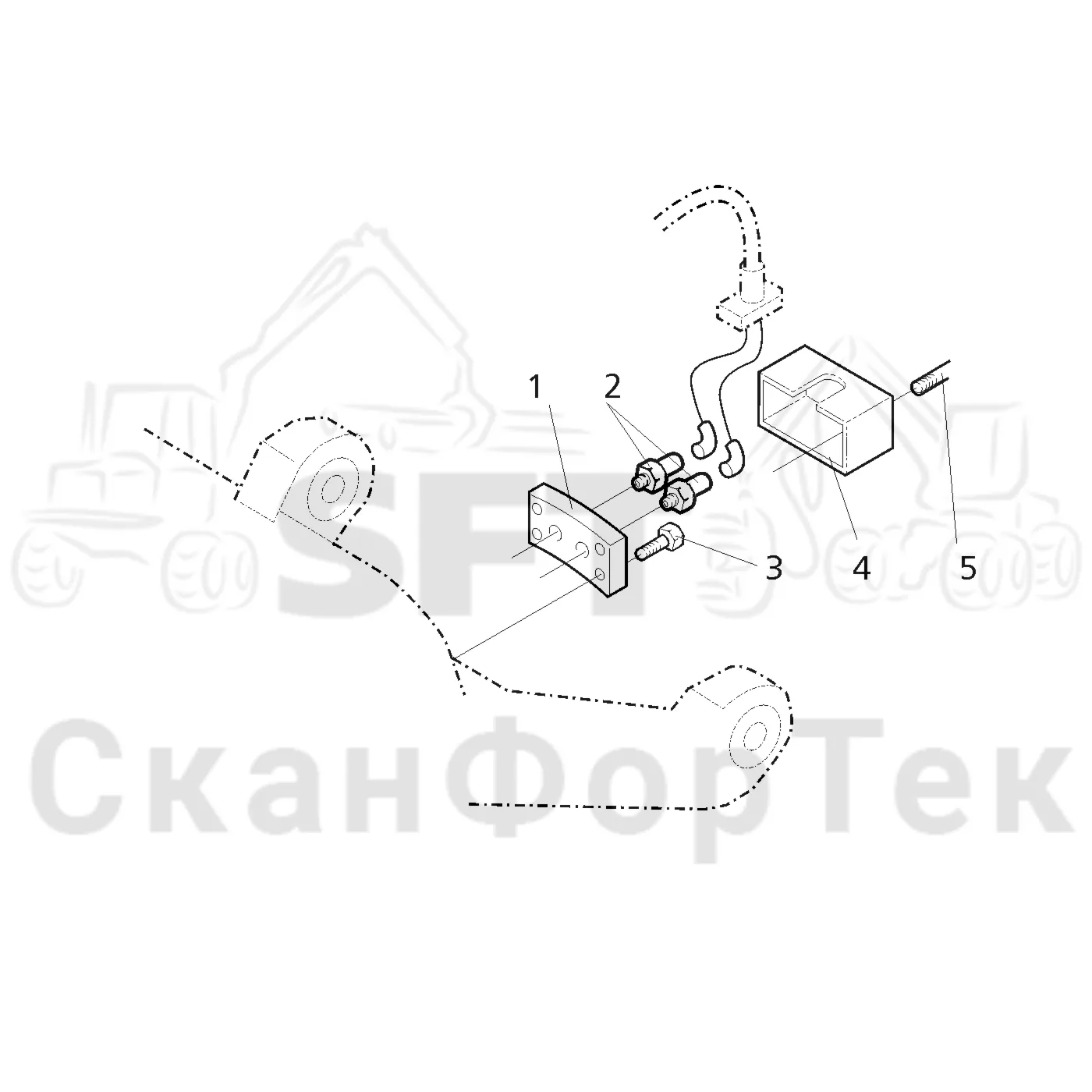 Схема: Valmet / Лесозаготовительные машины / Valmet 801 c / Valmet 801c Ch -11730 / Valmet 801c Ch -11730 / Каталог запасных частей / Подъемный кран / Датчик поворотного оборудования кабины
