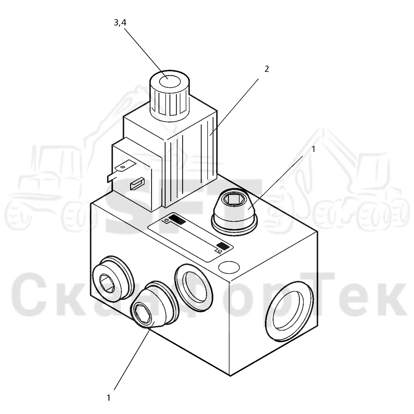 Схема: Valmet / Форвардер / Valmet 890.1 / Valmet 890.1 Ch. 117351-, 119441- / Valmet 890.1 Ch. 117351-, 119 / Каталог запасных частей / шасси / Стабилизация / Стабилизация 7361-, 9451- / Стабилизация клапана