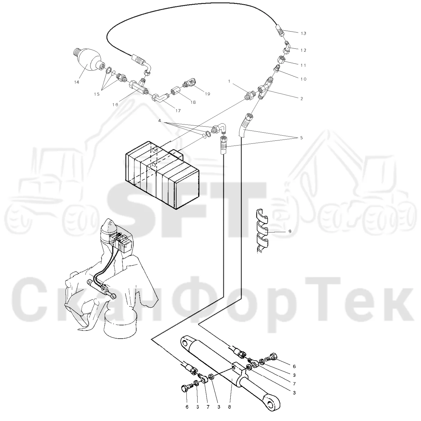 Схема: Valmet / Лесозаготовительные машины / Valmet 921 / Valmet 921 Ch -13270 / Valmet 921 Ch -13270 / Каталог запасных частей / Лесозаготовительное оборудование / Головка лесозаготовительной машины / Valmet 960 / Каталог запасных частей / Valmet 960 / Подача / Гидравлическое оборудование захвата / Aea?aaee?aneia iai?oaiaaiea caoaaoa 640-