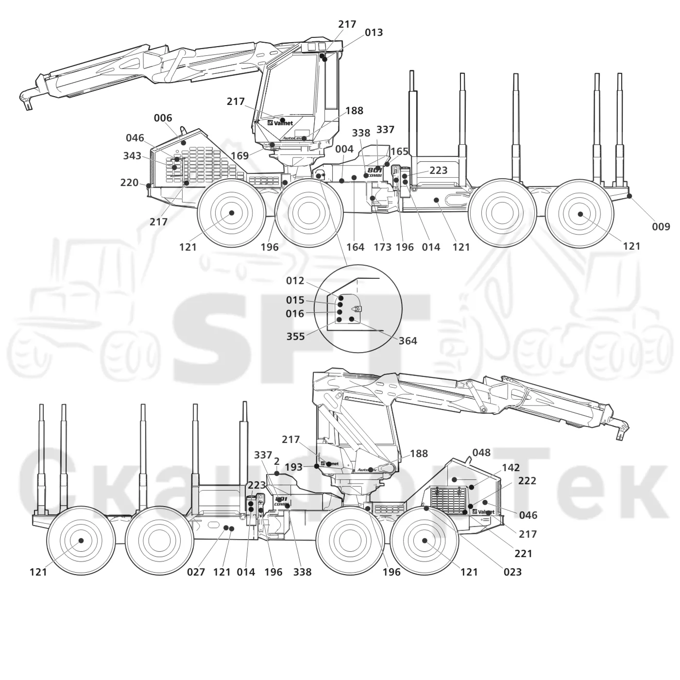 Схема: Valmet / Лесозаготовительные машины / Valmet 801 c / Valmet 801c Ch 11800- / Valmet 801c Ch 11800- / Каталог запасных частей / Различное оборудование / Бирки Германия