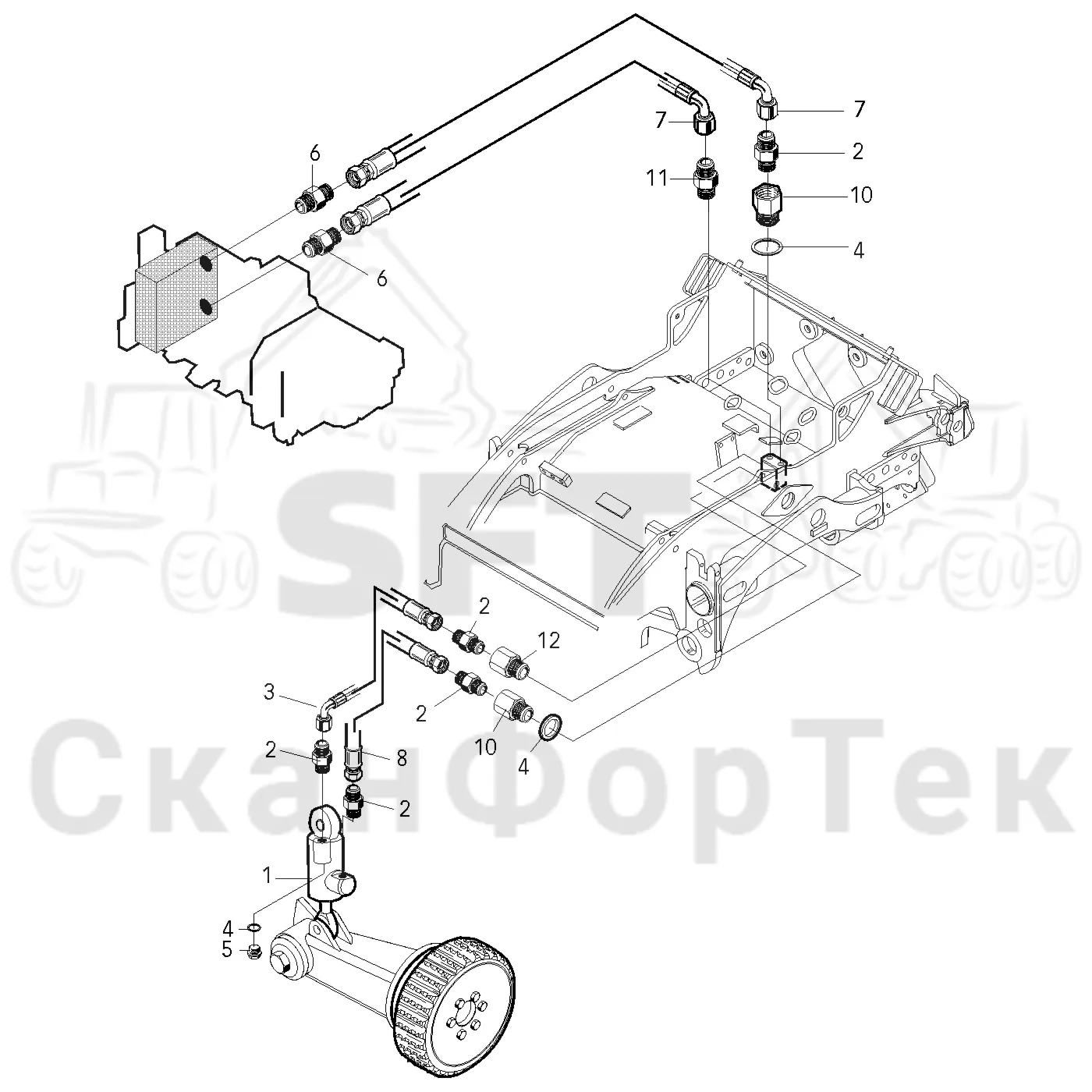 Схема: Valmet / Лесозаготовительные машины / Valmet 801 c / Valmet 801c Ch 11800- / Valmet 801c Ch 11800- / Каталог запасных частей / Коробка передач / Редуктор / Комплект шестерен редуктора / Подъемный кран / Valmet 360 / Valmet 360 / Valmet 360   Ch. 11451- / Valmet 360 Ch. 11451- / Каталог запасных частей / Измерение / Активное гидравлическое оборудование подъемника измерительного колеса