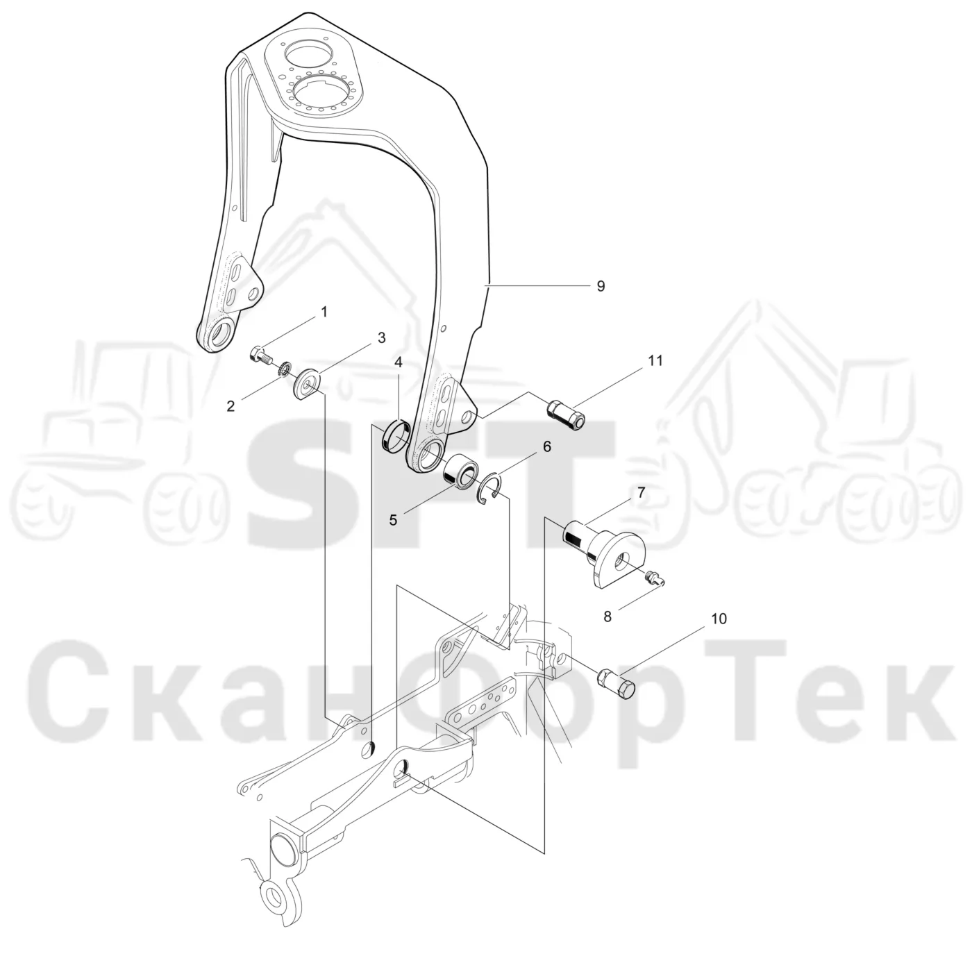 Схема: Valmet / Головки лесозаготовительной машины / Valmet 370 / Valmet 370 Ch. 11550- / Valmet 370 Ch. 11550- / Valmet 370 11550- / Каталог запасных частей / Валка леса / Тяга