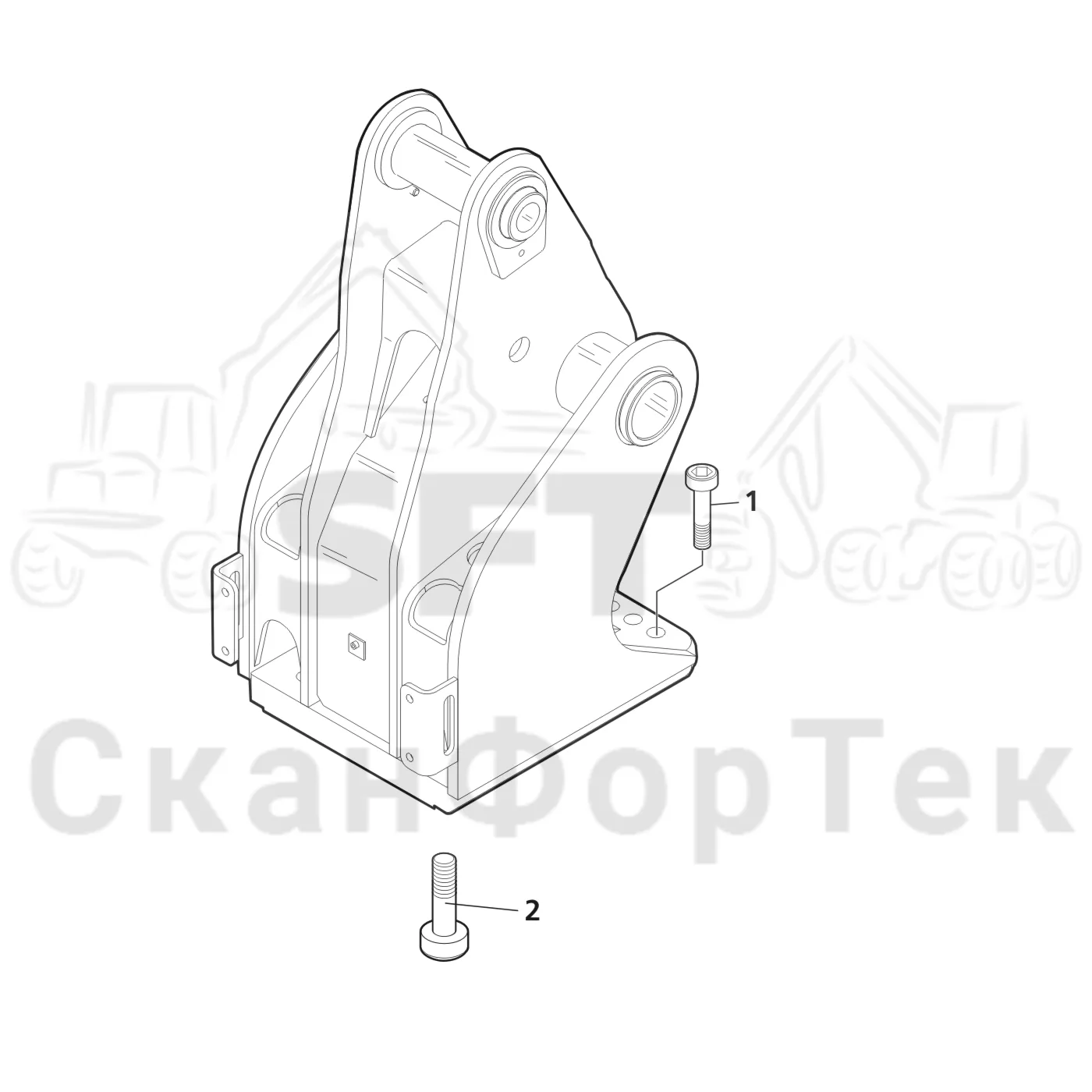 Схема: Valmet / Лесозаготовительные машины / Valmet 941 / Valmet 941 Ch -12070 / Valmet 941 Ch -12070 / Каталог запасных частей / Подъемный кран / Крепежное оборудование
