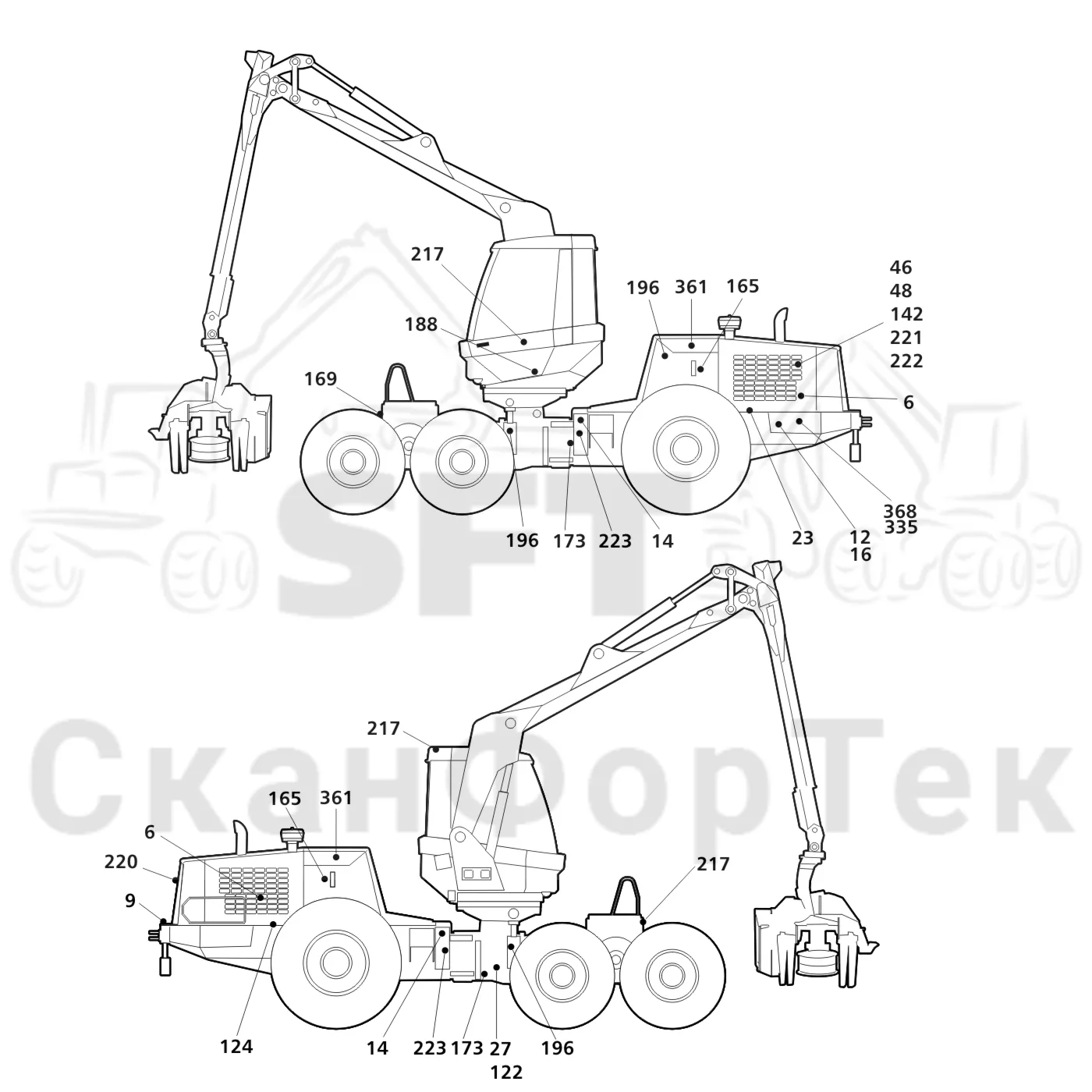 Схема: Valmet / Лесозаготовительные машины / Valmet 941 / Valmet 941 Ch 12071- / Valmet 941 Ch 12071- / Каталог запасных частей / Различное оборудование / Бирки Норвегия