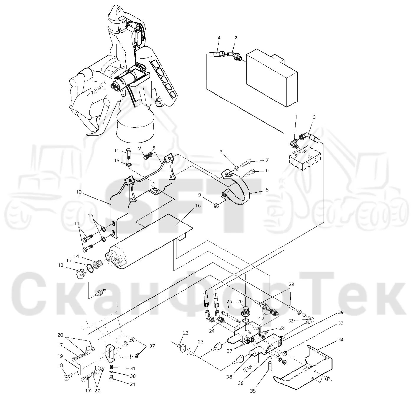 Схема: Valmet / Головки лесозаготовительной машины / Valmet 945 S2 / Valmet 945 S2 / Каталог запасных частей / Valmet 945 S2 / Резка / Цветовая маркировка