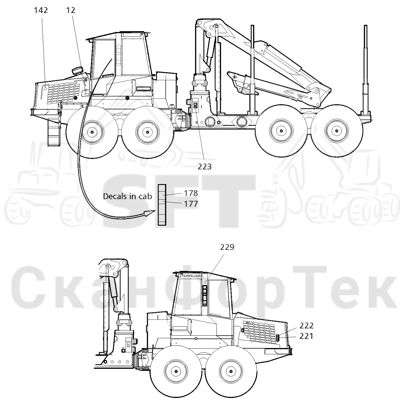 Схема: Valmet / Форвардер / Valmet 860.1 / Valmet 860.1 Ch. -115420 / Valmet 860.1 Ch. -115420 / Каталог запасных частей / Различное оборудование / Бирки Норвегия